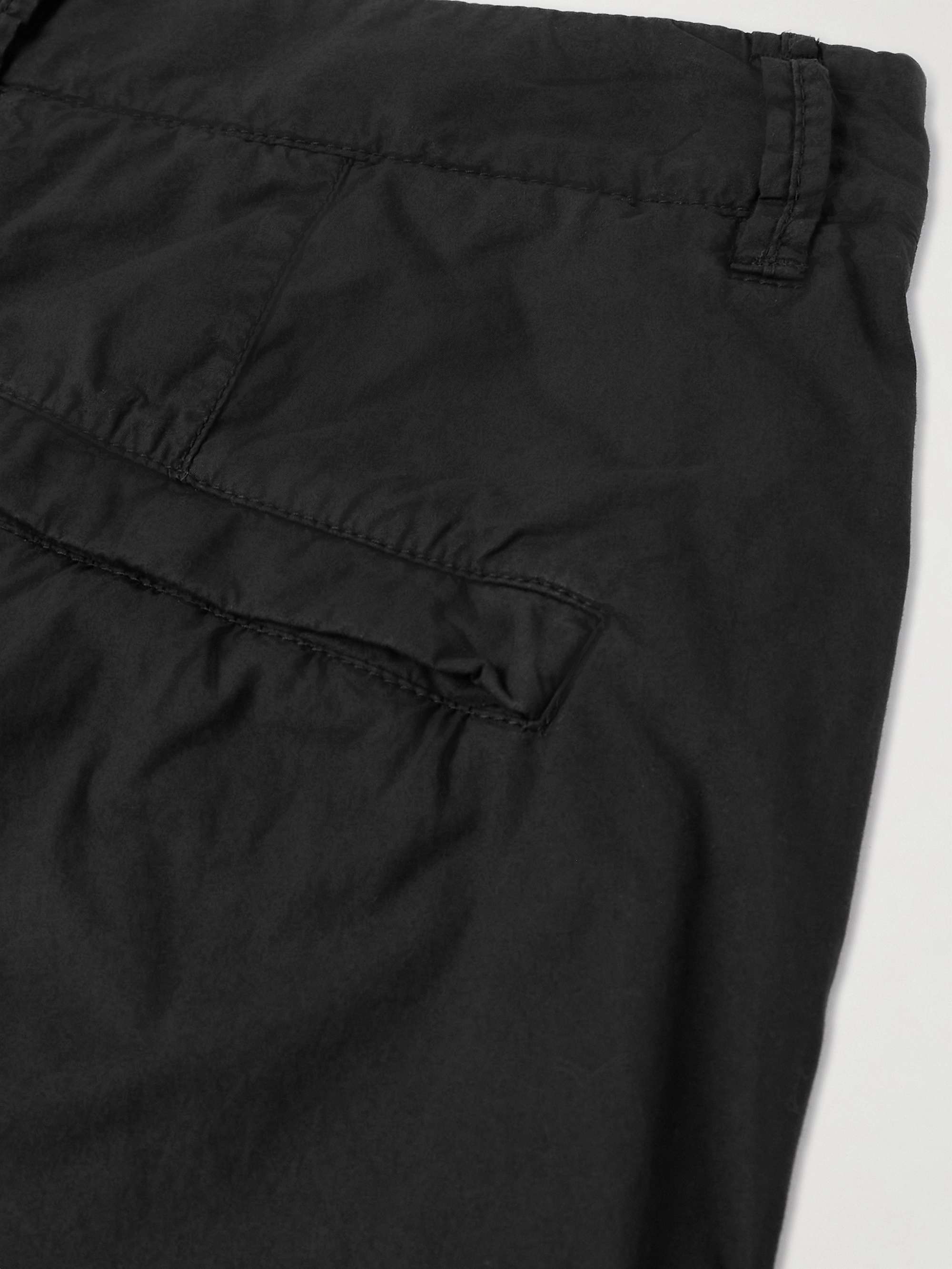 Straight-Leg Logo-Appliquéd Cotton-Blend Canvas Cargo Shorts view