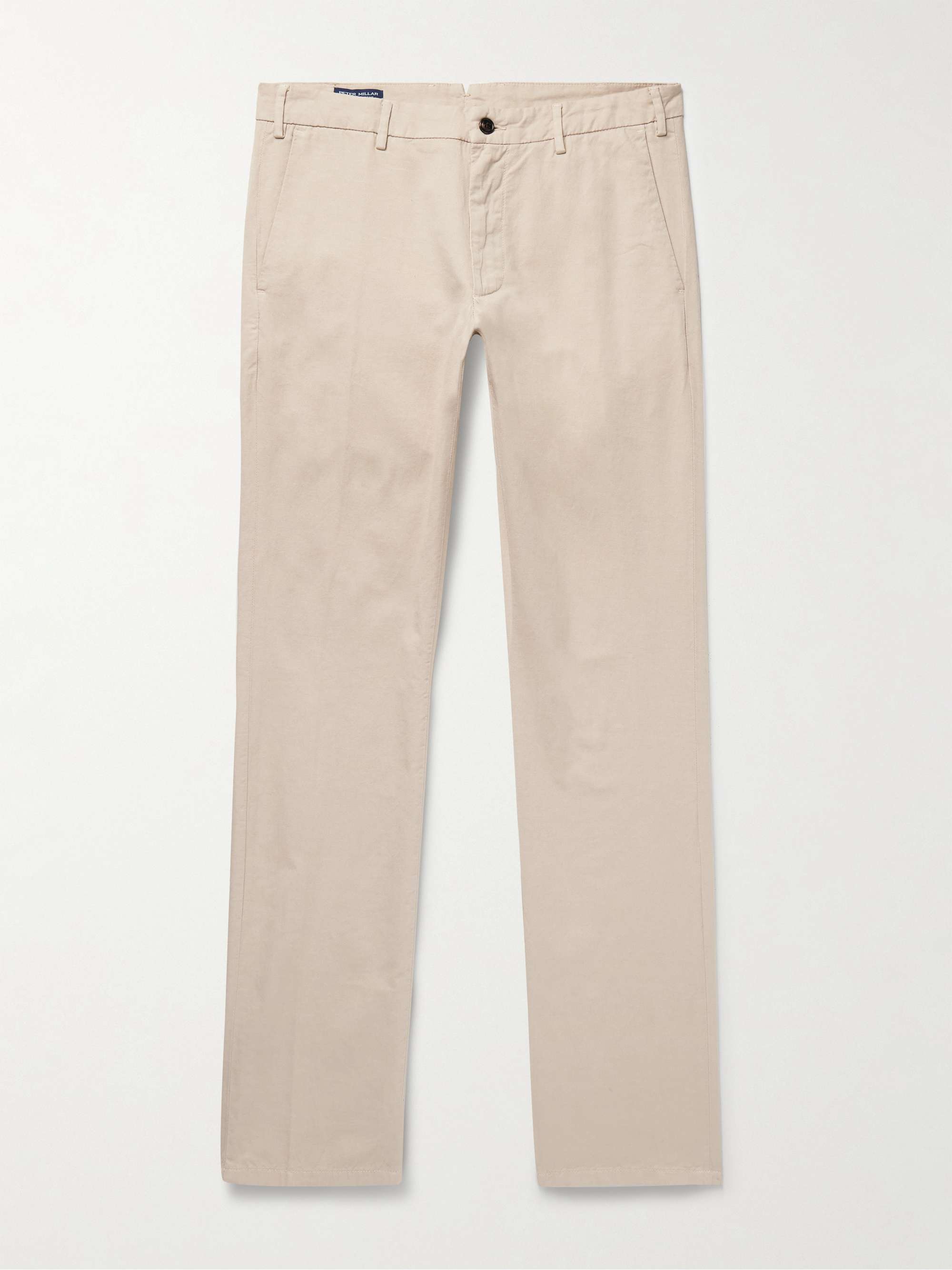 Somerset Slim-Fit Stretch-Cotton and Linen-Blend Trousers hero visual