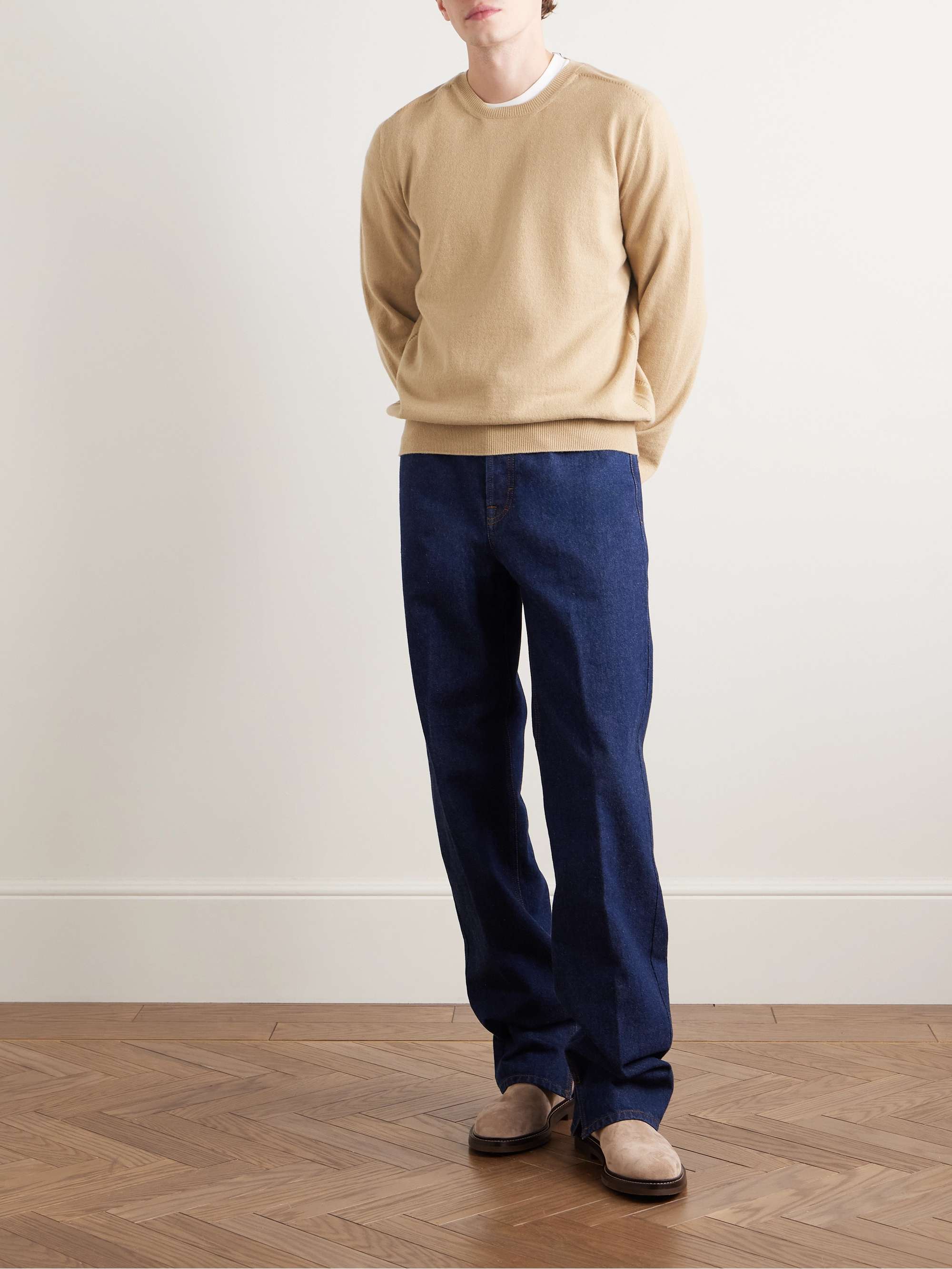 Logo-Embroidered Cashmere-Blend Sweater view