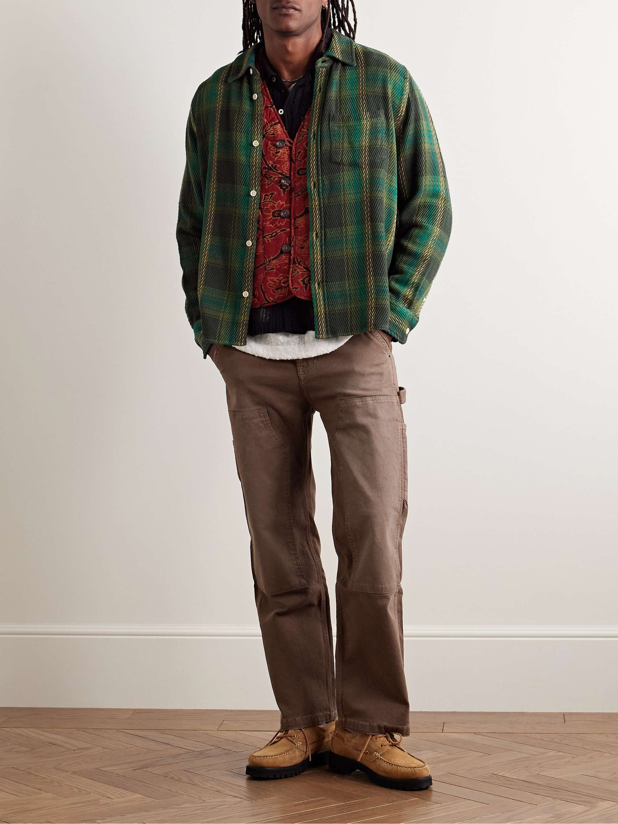 Phonecia Checked Cotton-Twill Shirt view