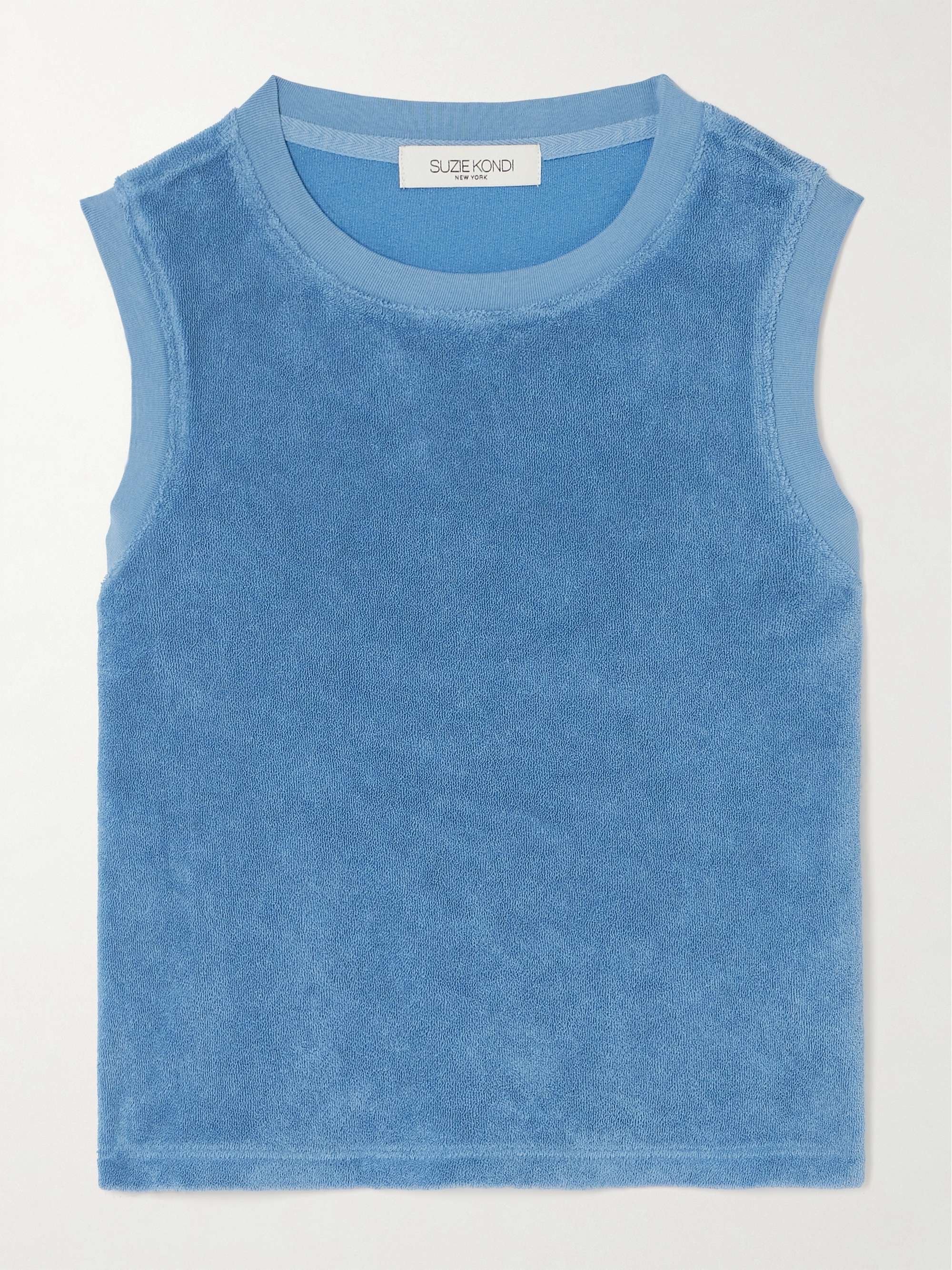Mali cropped cotton-blend terry tank hero visual