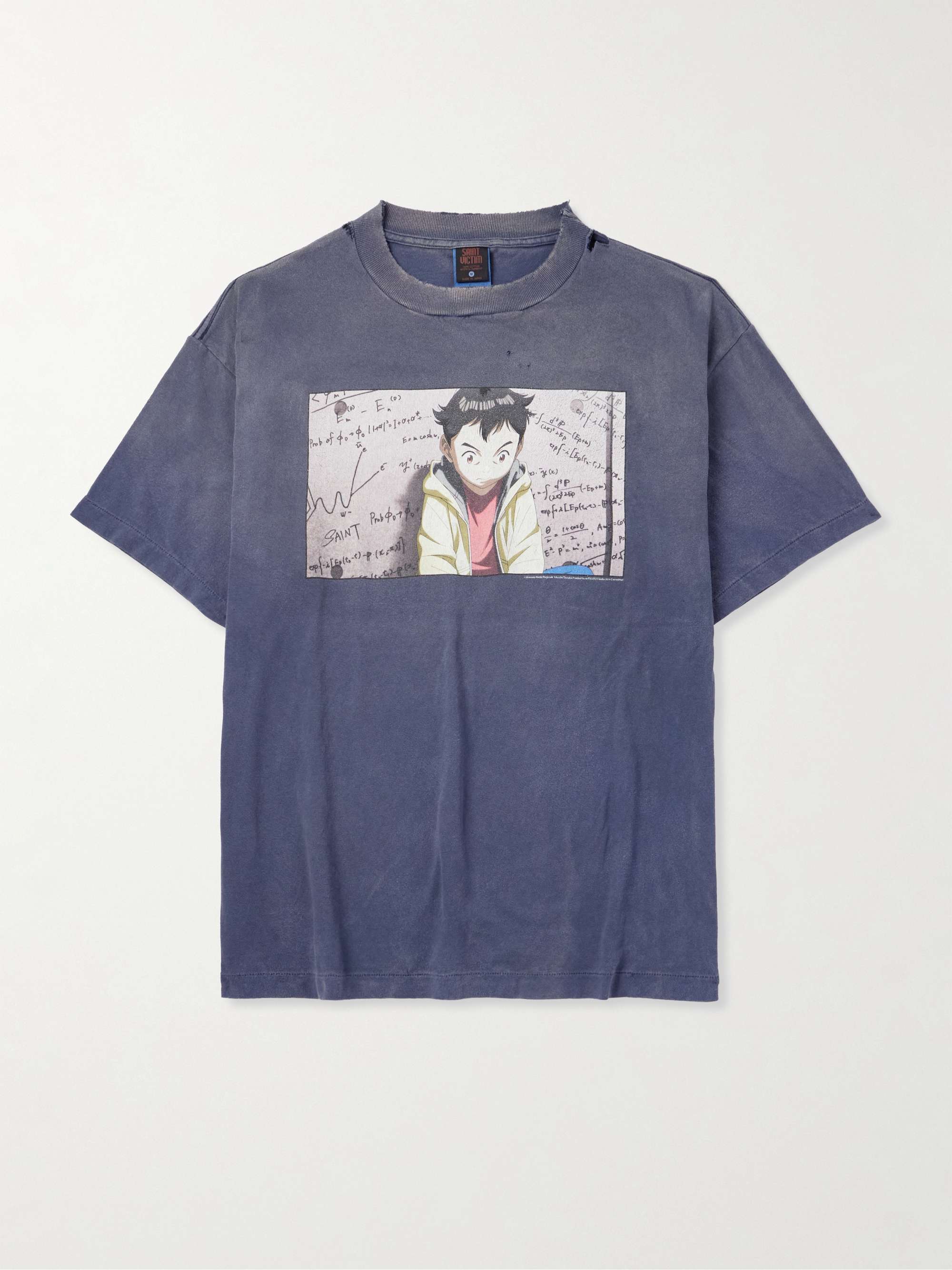 + PLUTO Distressed Printed Cotton-Jersey T-Shirt hero visual