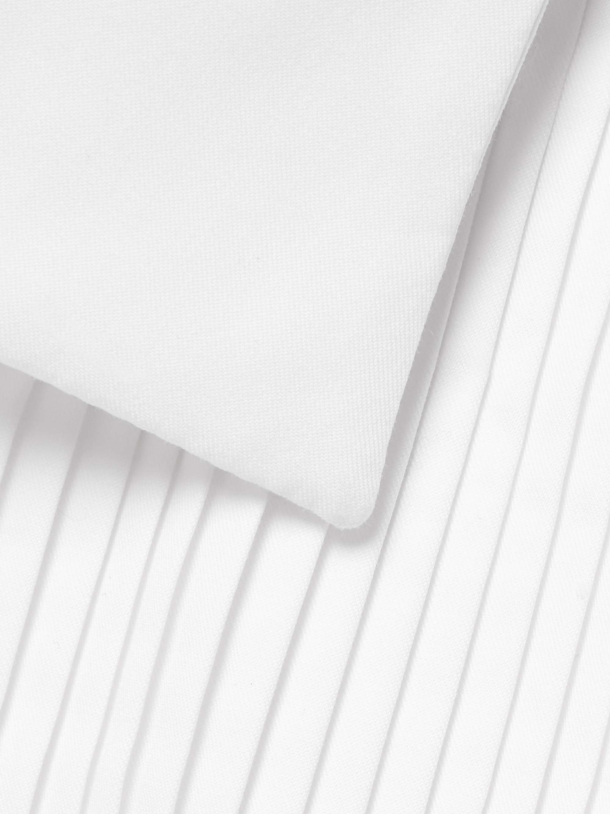 Pleated Cotton-Poplin Tuxedo Shirt view