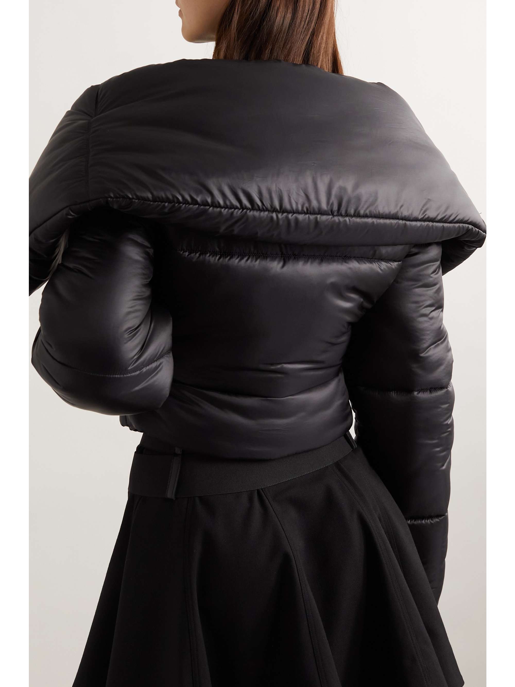 Off-the-shoulder padded shell jacket view
