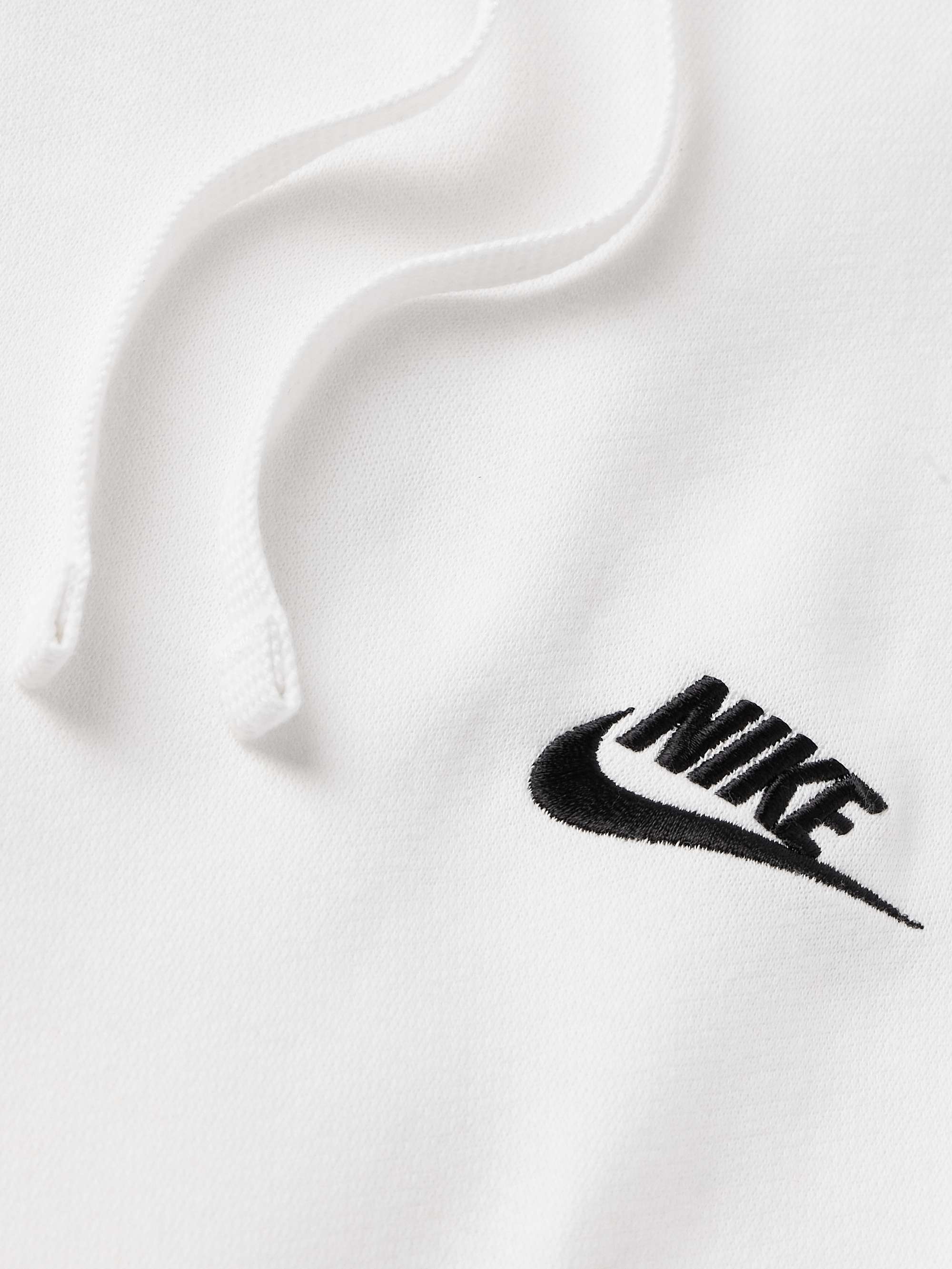 Sportswear Club Logo-Embroidered Cotton-Blend Jersey Hoodie view