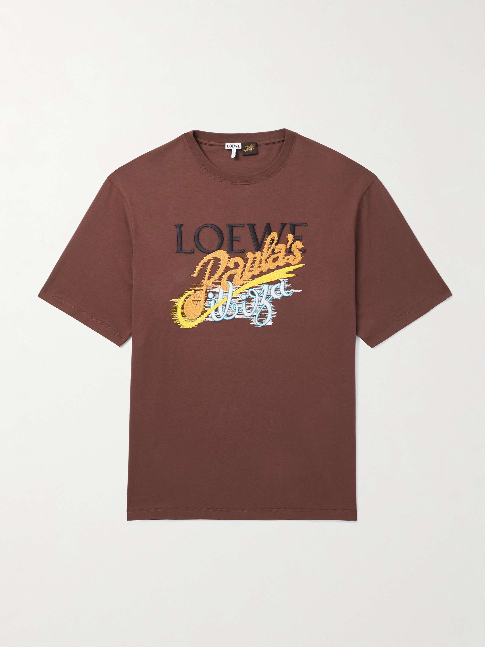 + Paula's Ibiza Logo-Embroidered Cotton-Jersey T-Shirt hero visual