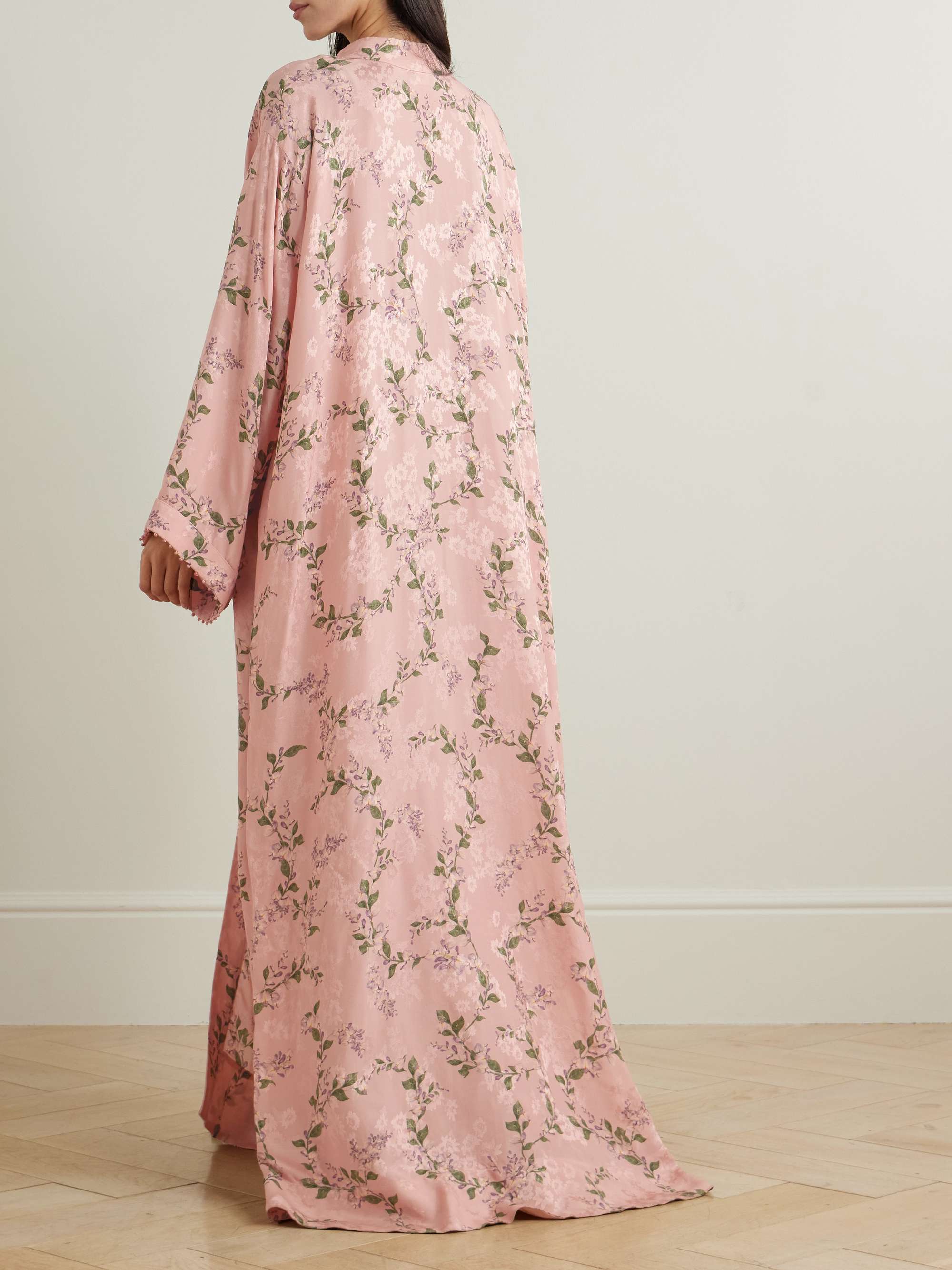 Amanda Wisteria floral-print jacquard coverup view