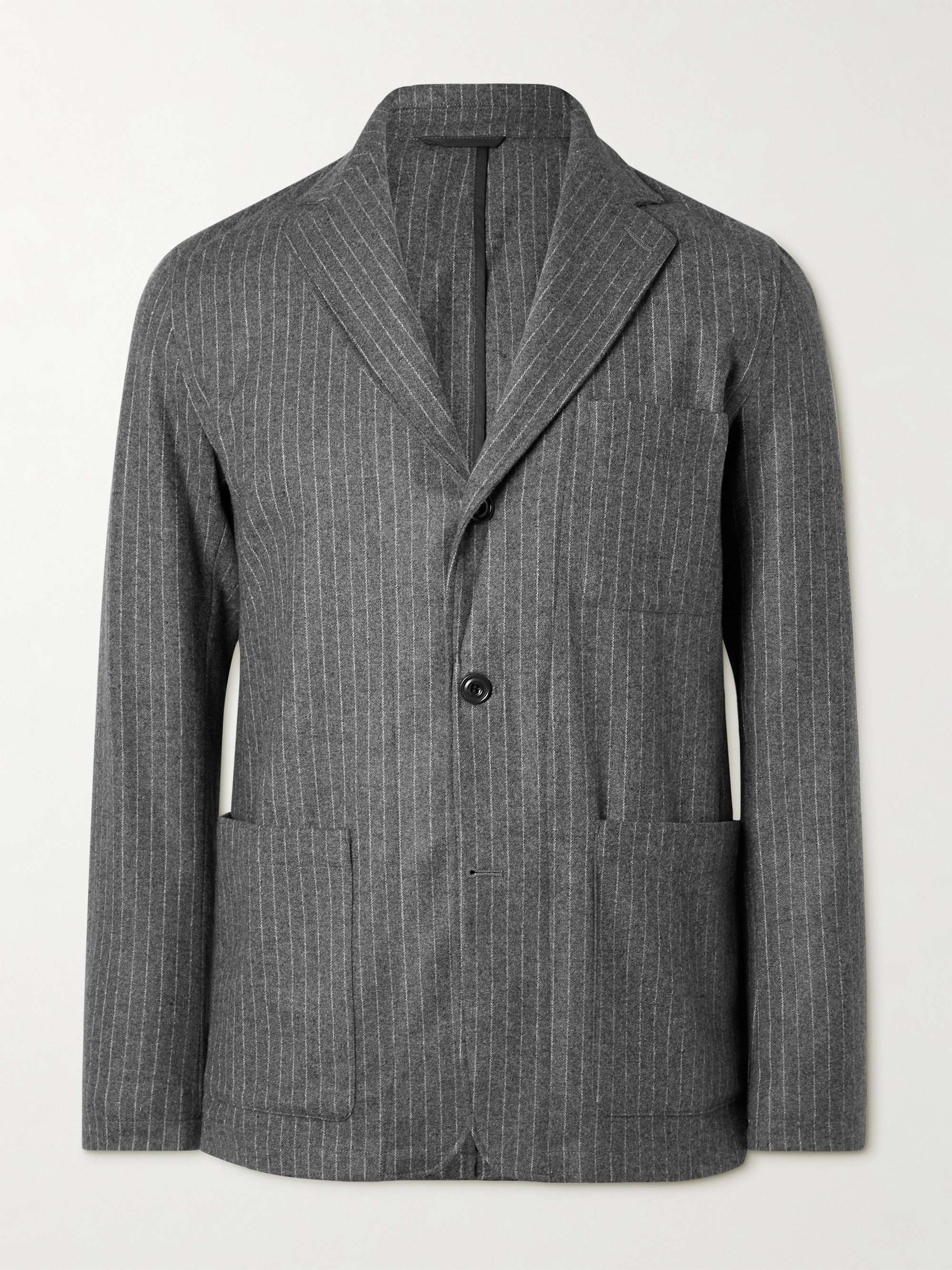 Jonny Unstructured Pinstriped Virgin Wool-Blend Suit Jacket hero visual