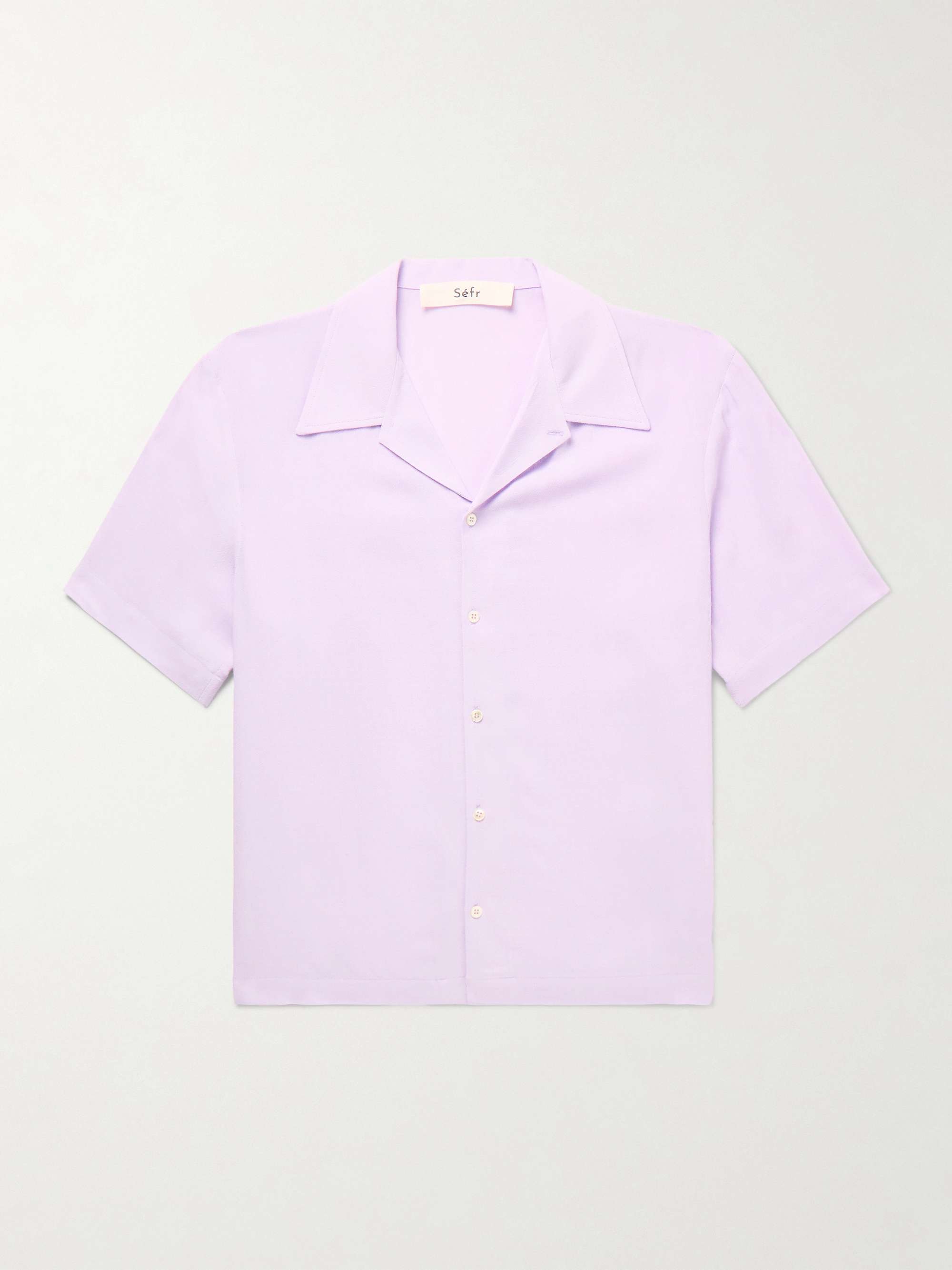 Noam Convertible-Collar Voile Shirt hero visual