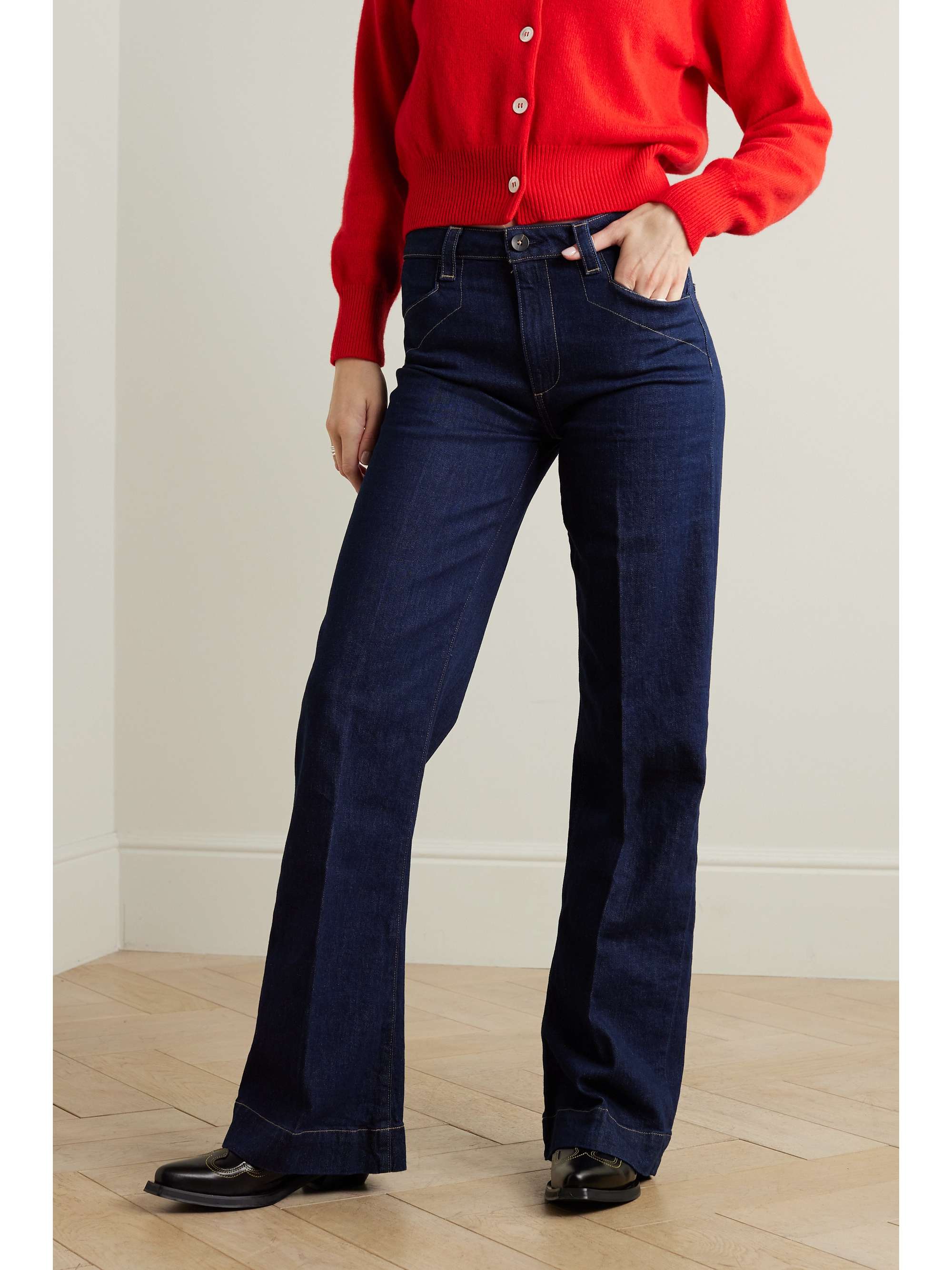 Leenah high-rise wide-leg jeans view