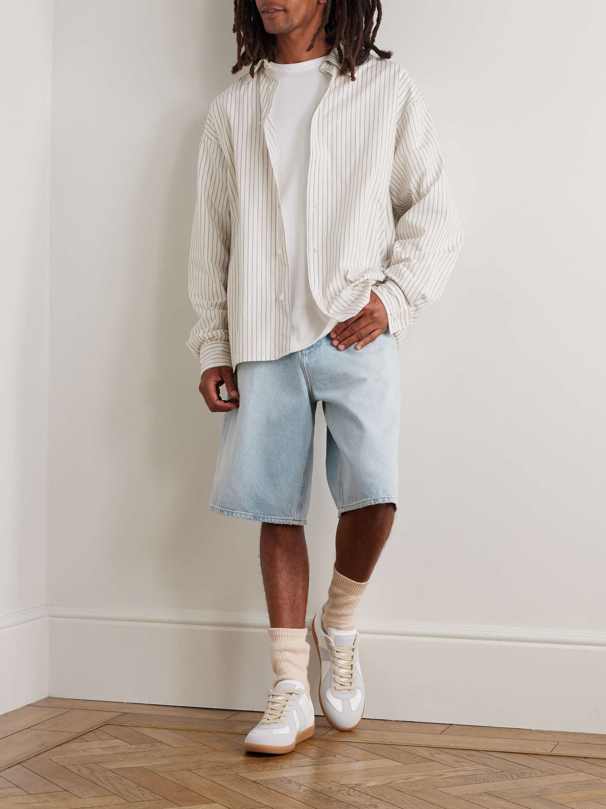 Skater Straight-Leg Denim Shorts view