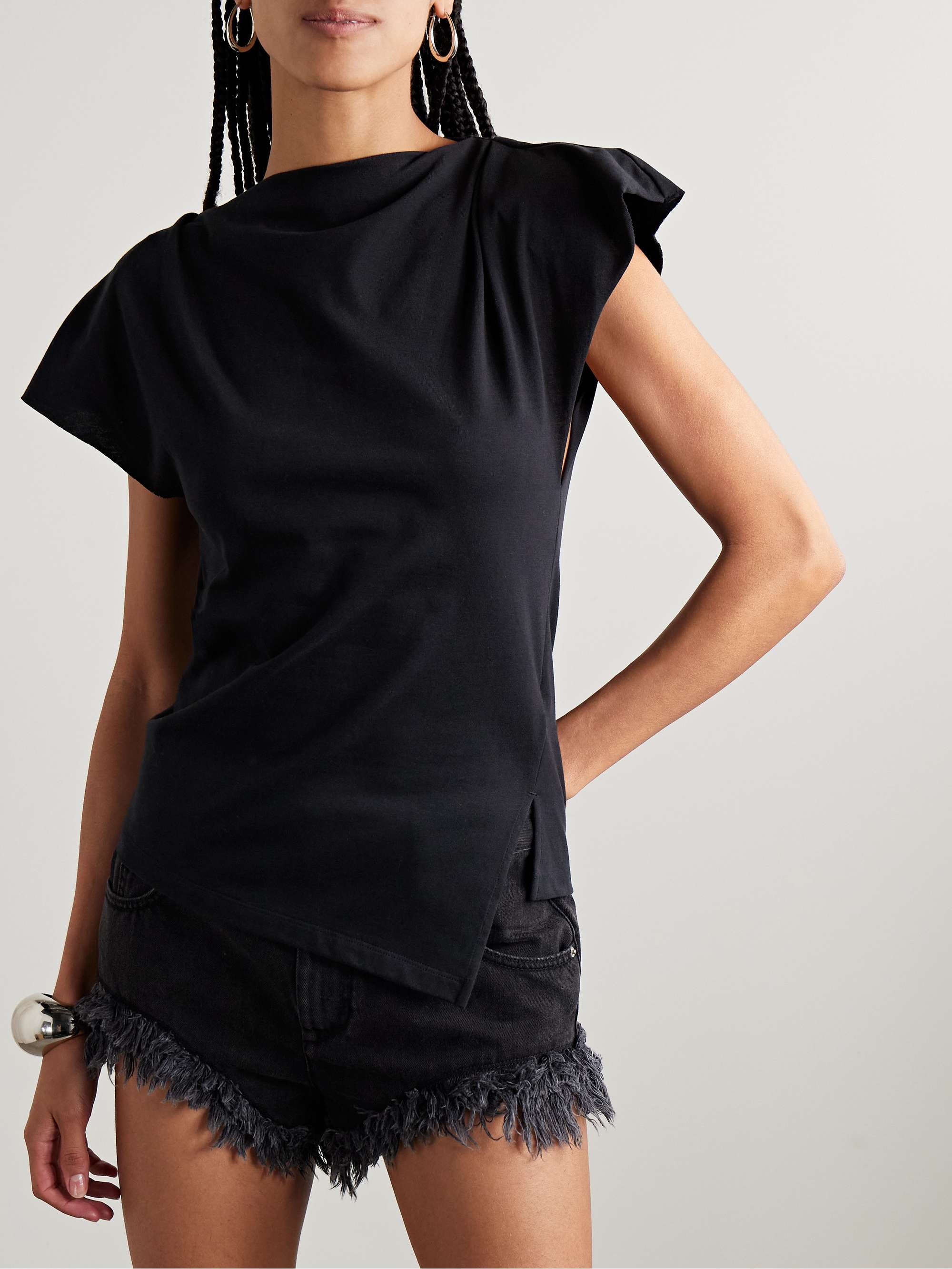 Sebani asymmetric cotton-jersey T-shirt view