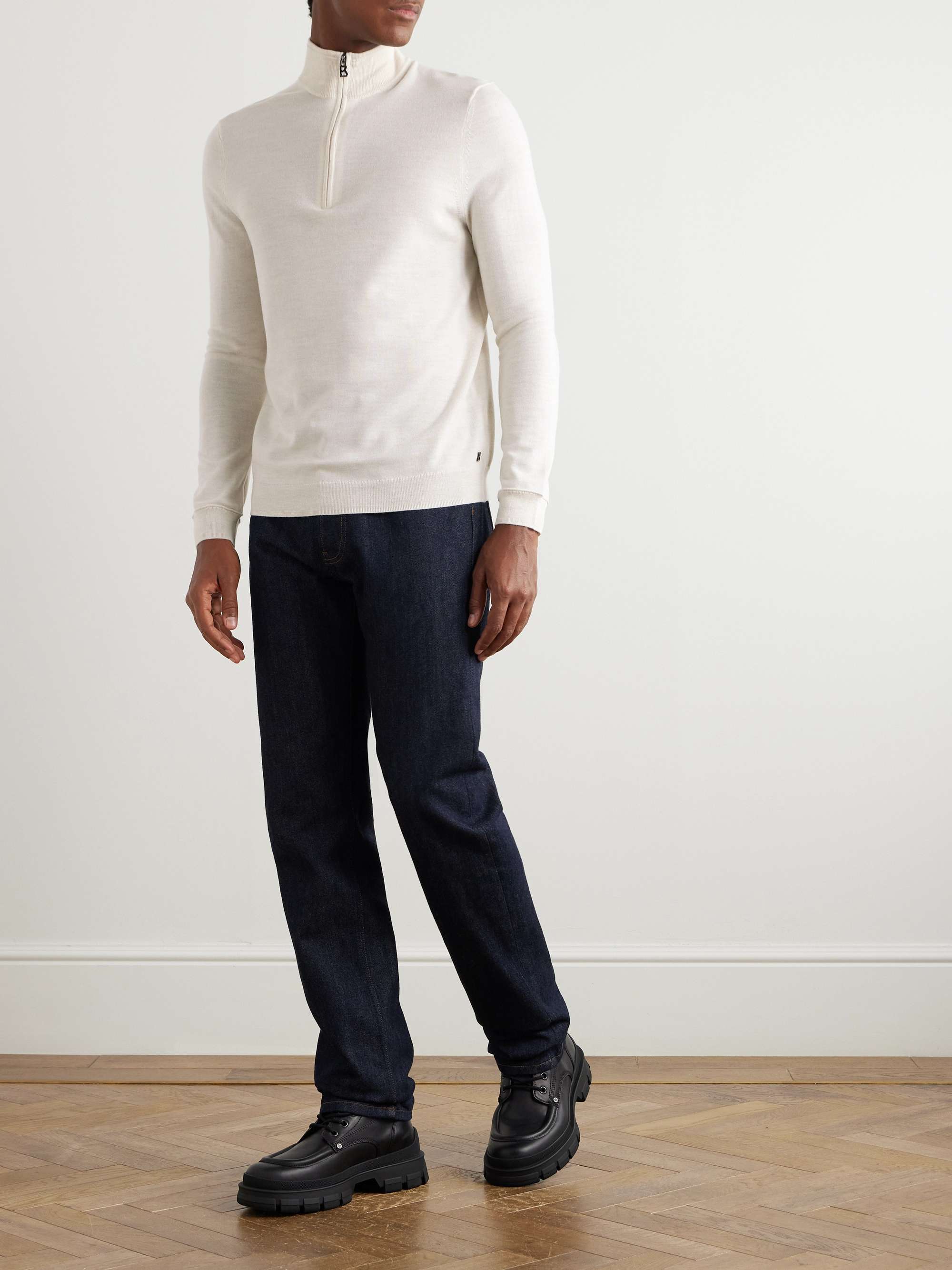 Ouri Virgin Wool Half-Zip Sweater view