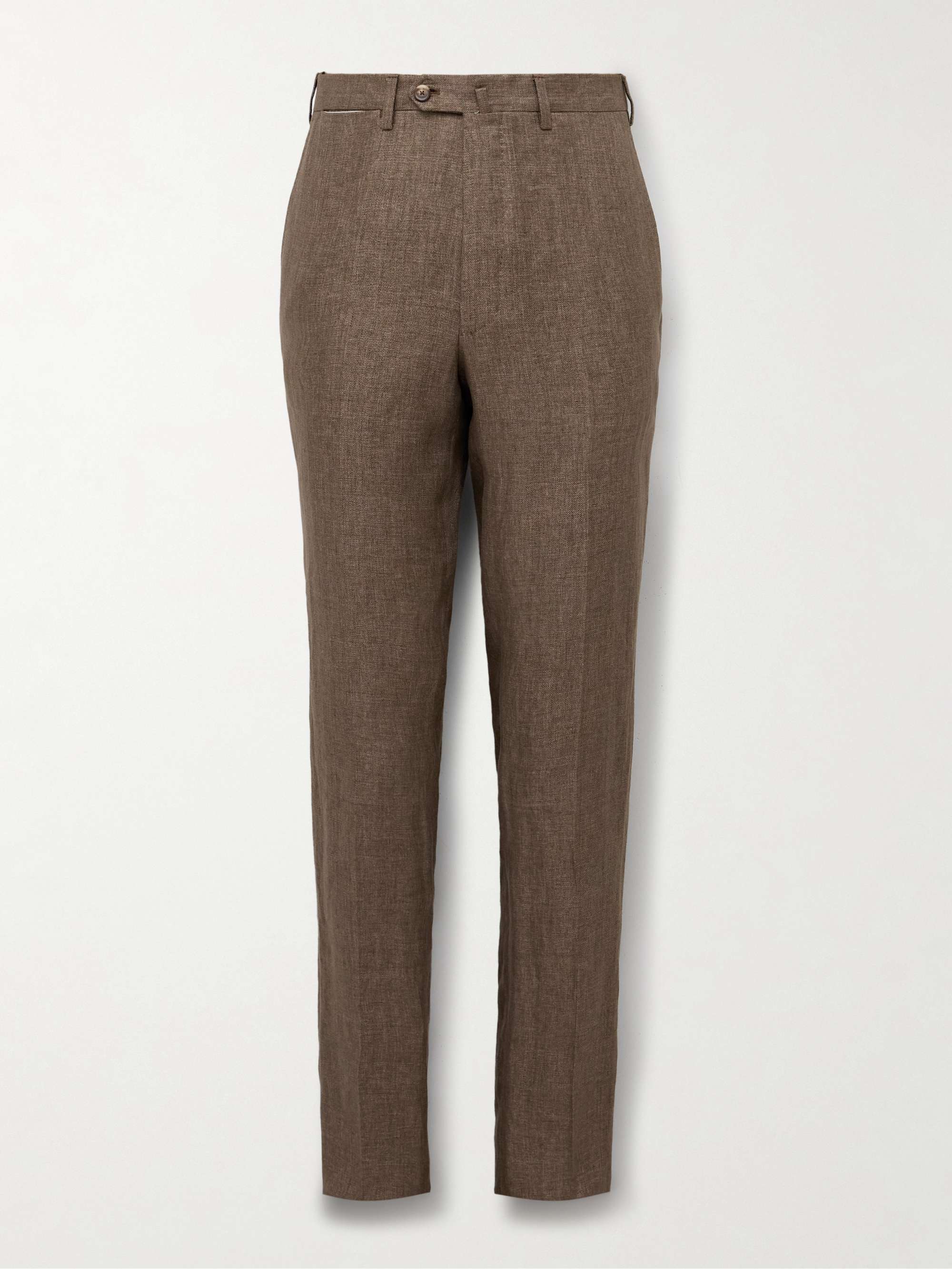 Slim-Fit Linen Suit Trousers hero visual