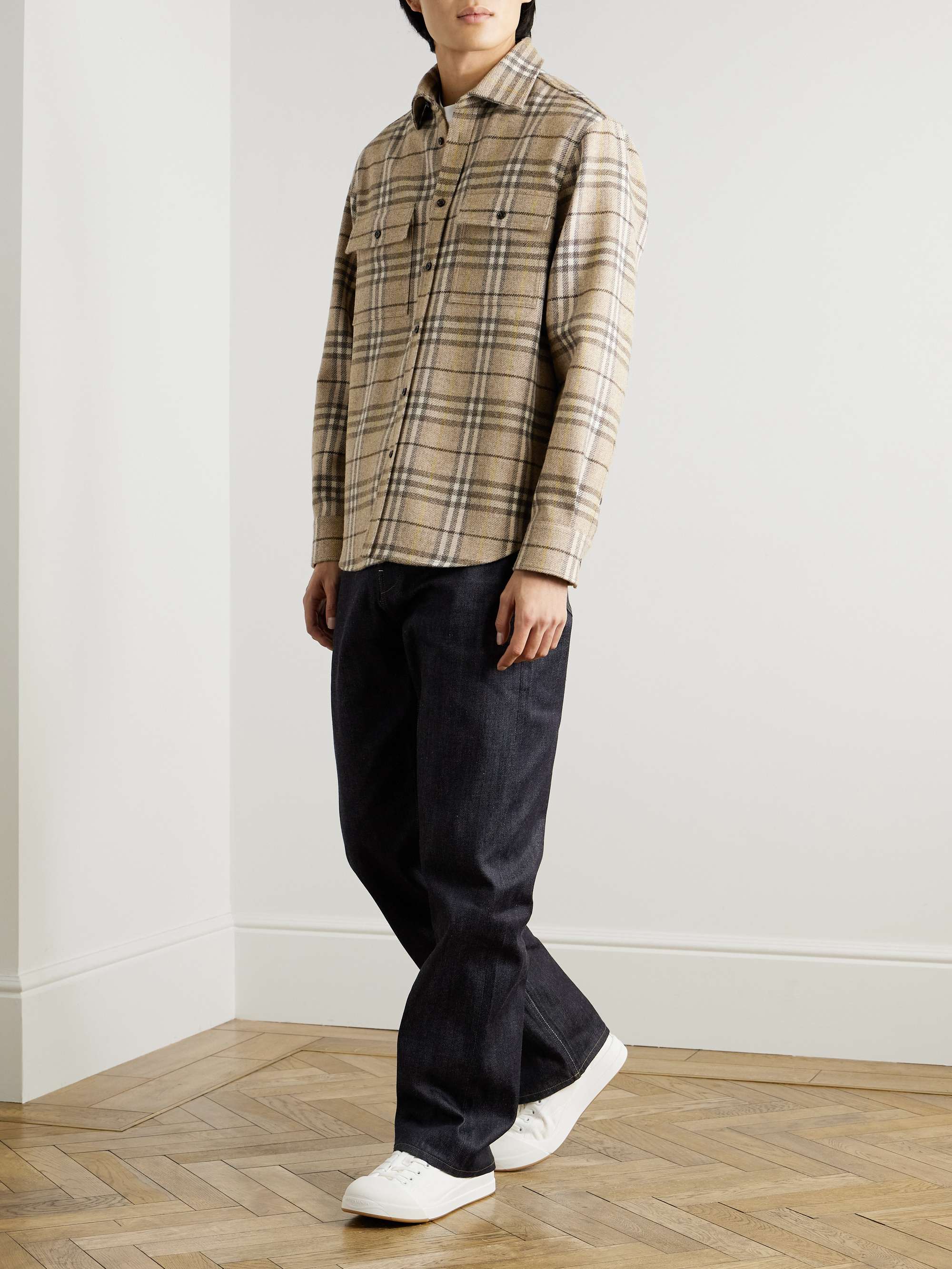 Checked Wool-Flannel Shirt view