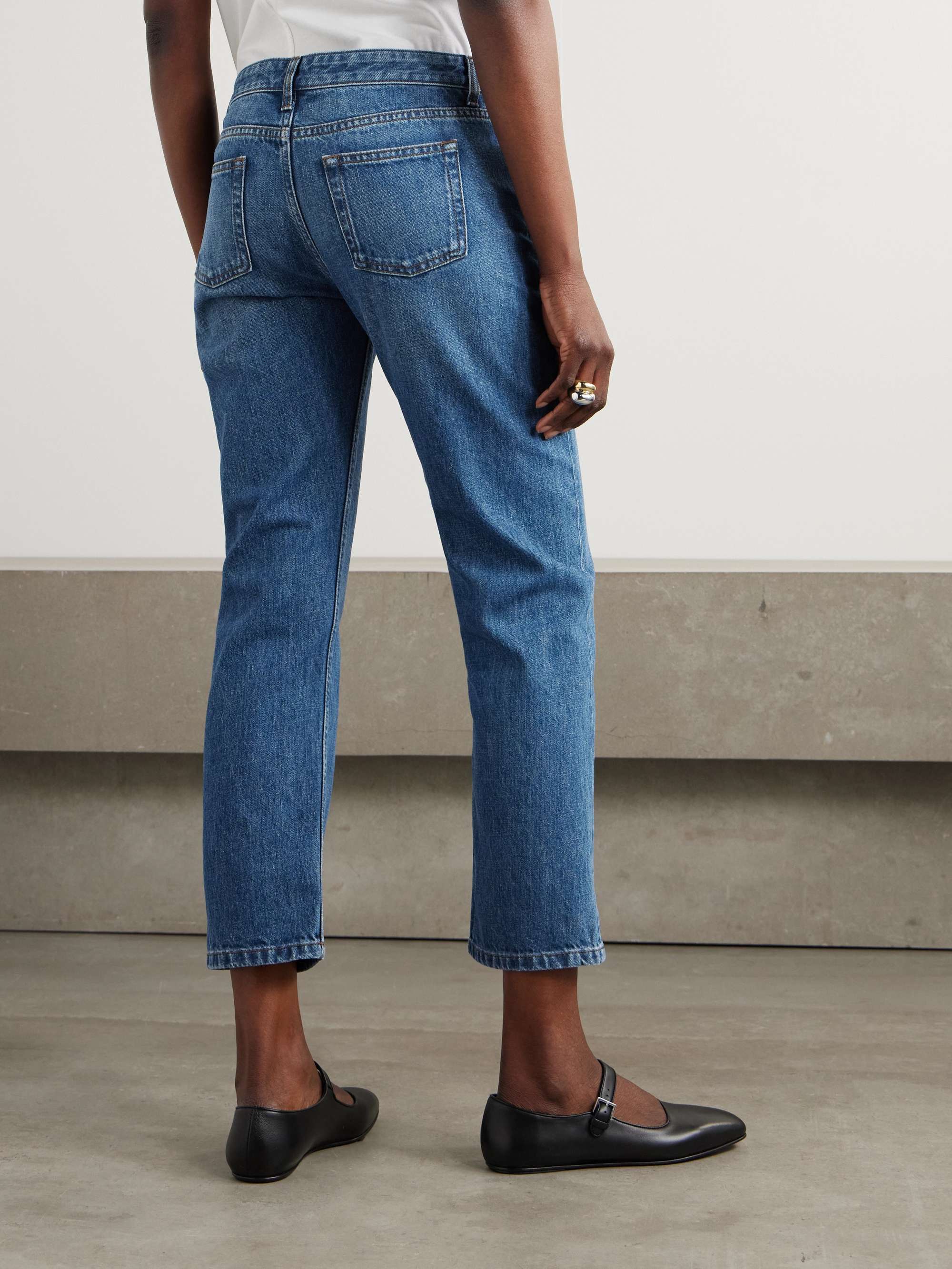 Riaco mid-rise straight-leg jeans view