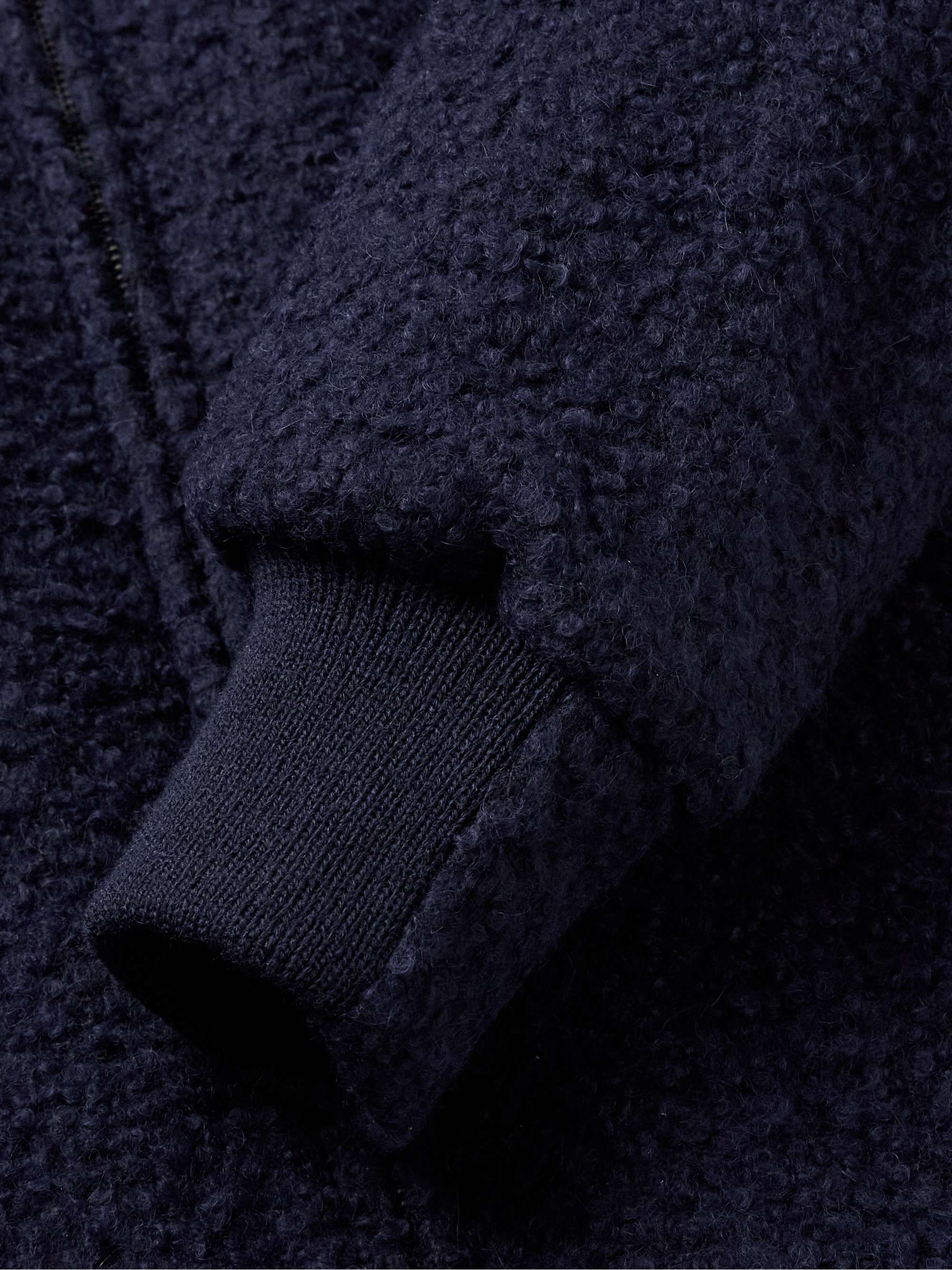 The Jenner Padded Wool-Blend Bouclé Bomber Jacket view