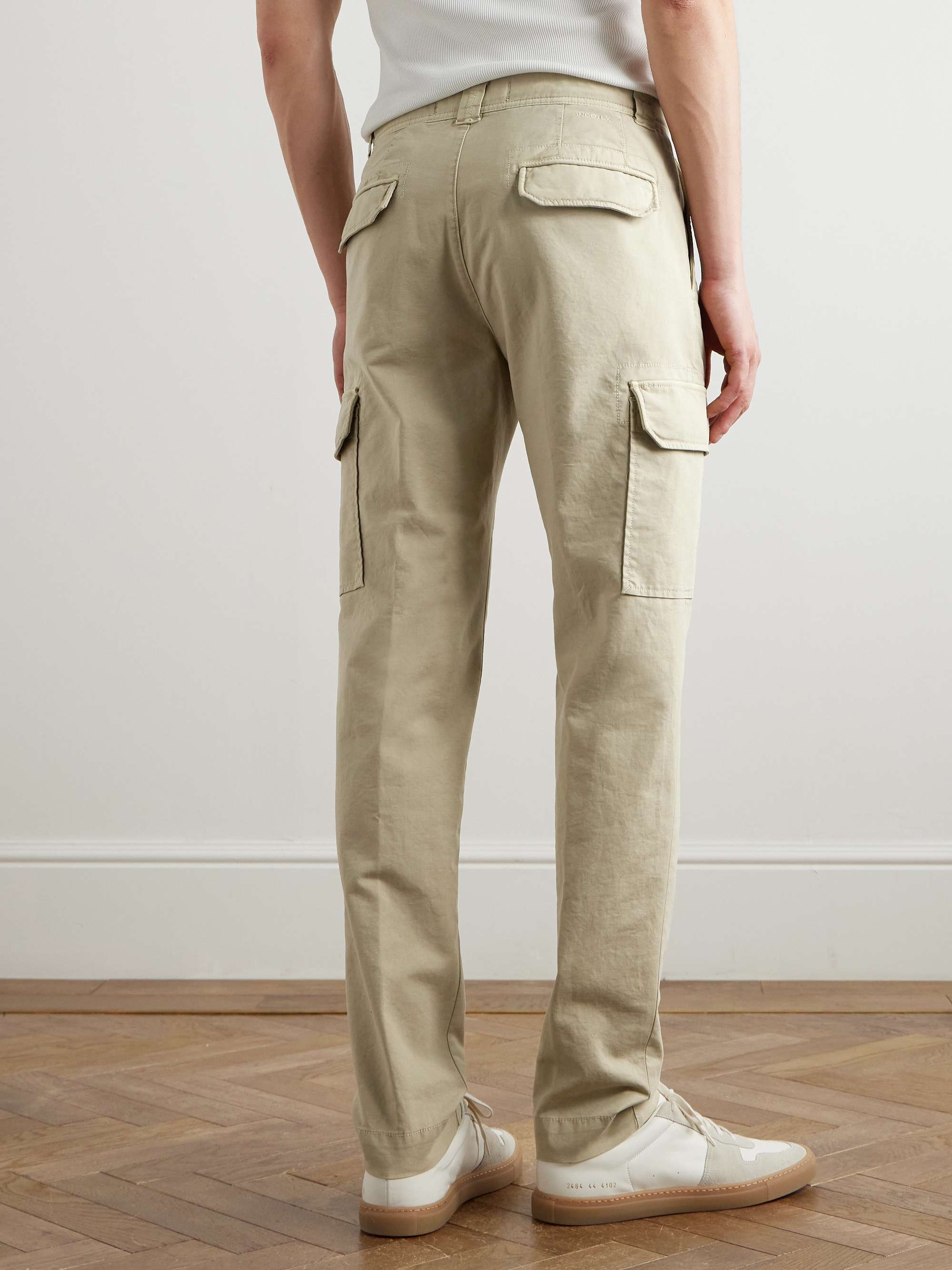 Tapered Cotton-Blend Cargo Trousers view