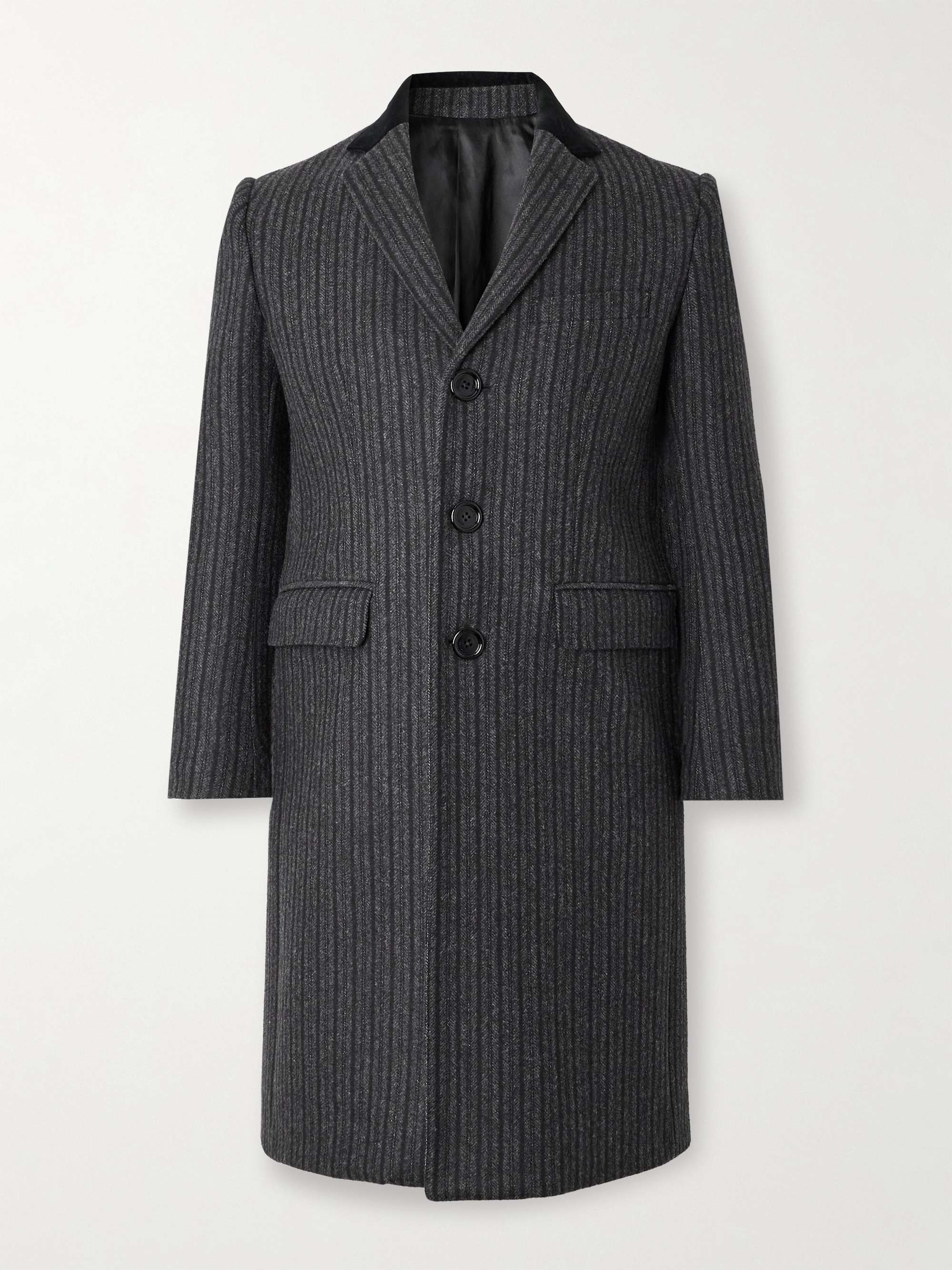Chesterfield Striped Wool Coat hero visual