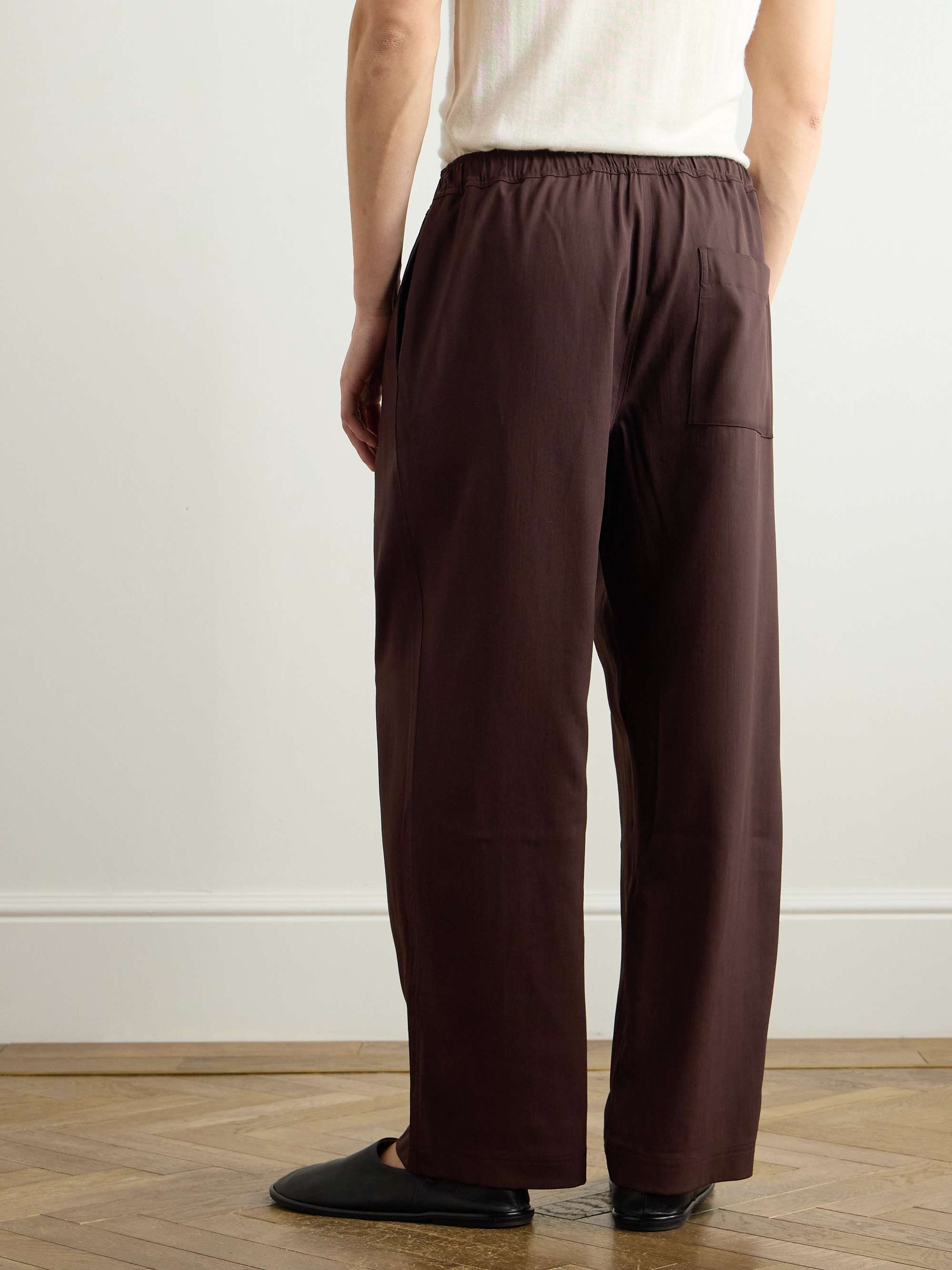 Junes Straight-Leg Wool-Blend Twill Trousers view