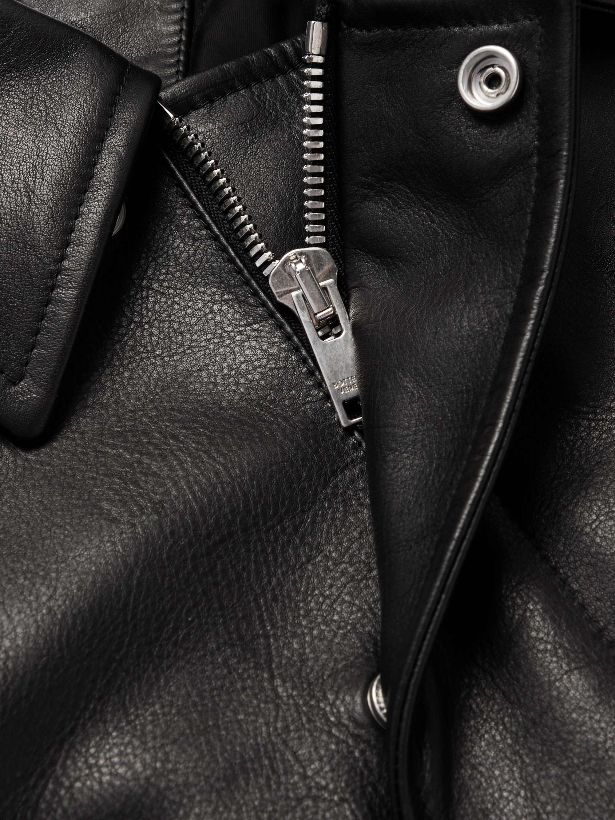 Textured-Leather Blouson Jacket view