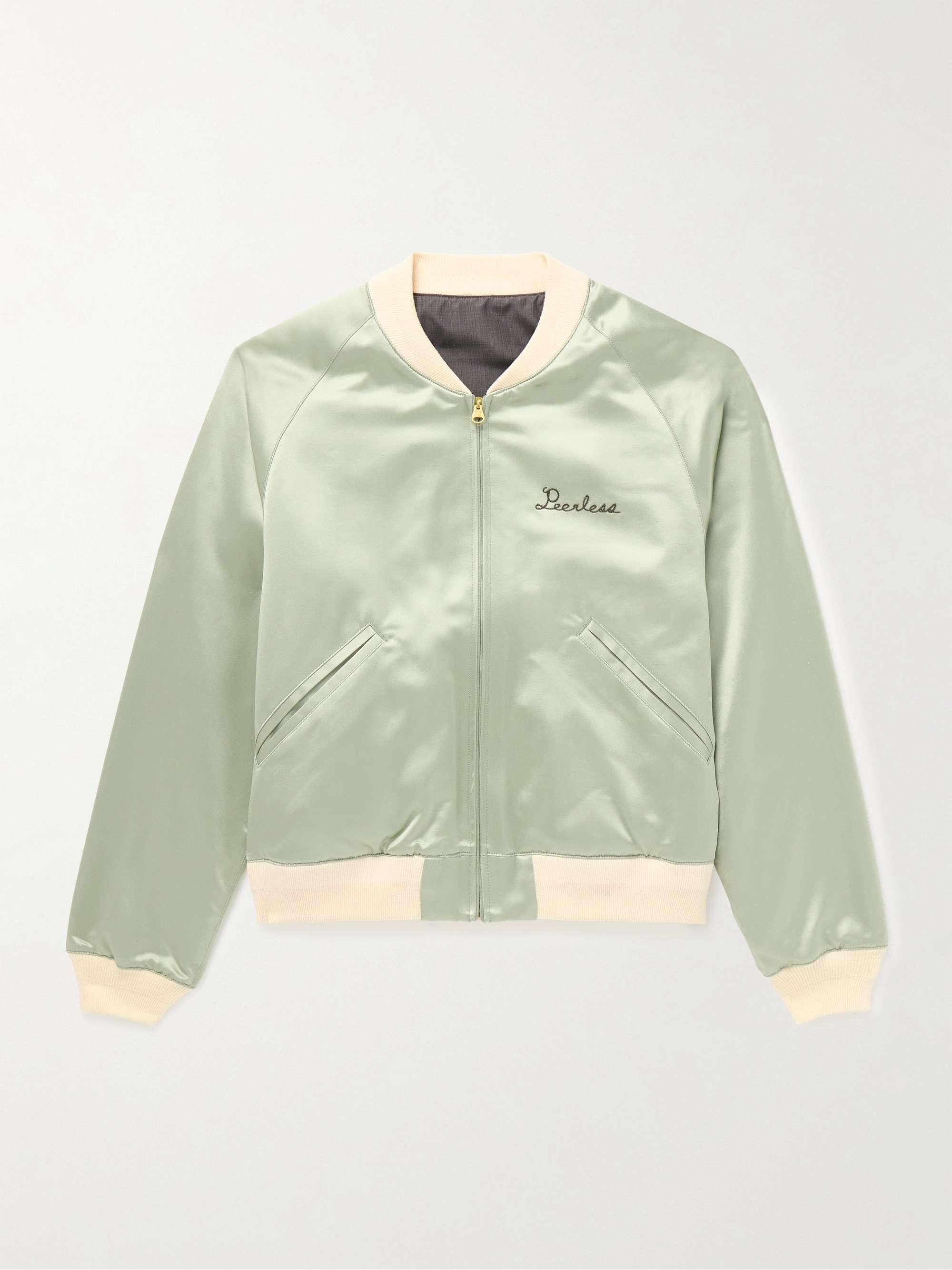 Reversible Embroidered Silk-Satin and Cotton Bomber Jacket hero visual