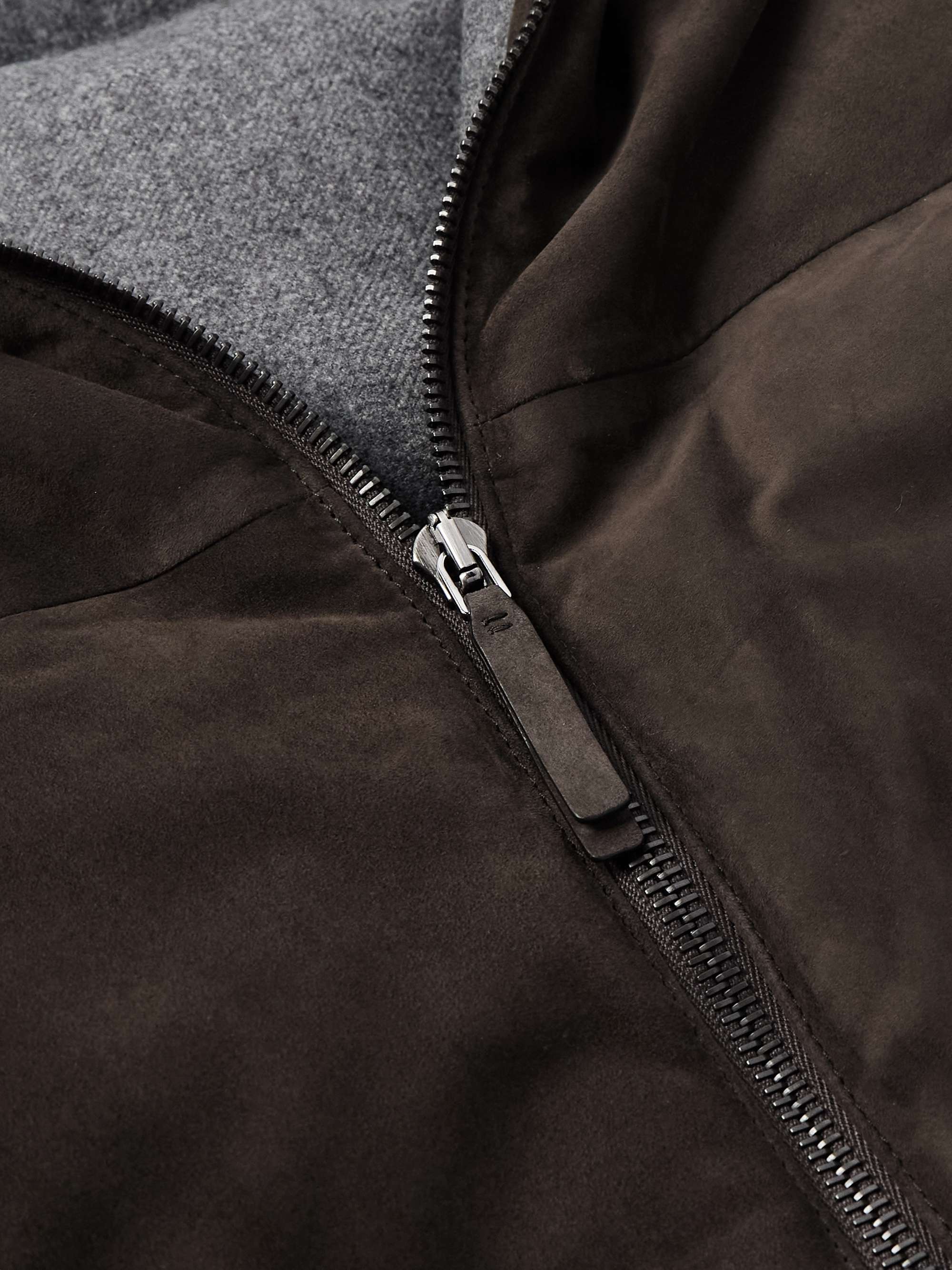 Quilted Suede Down Gilet view