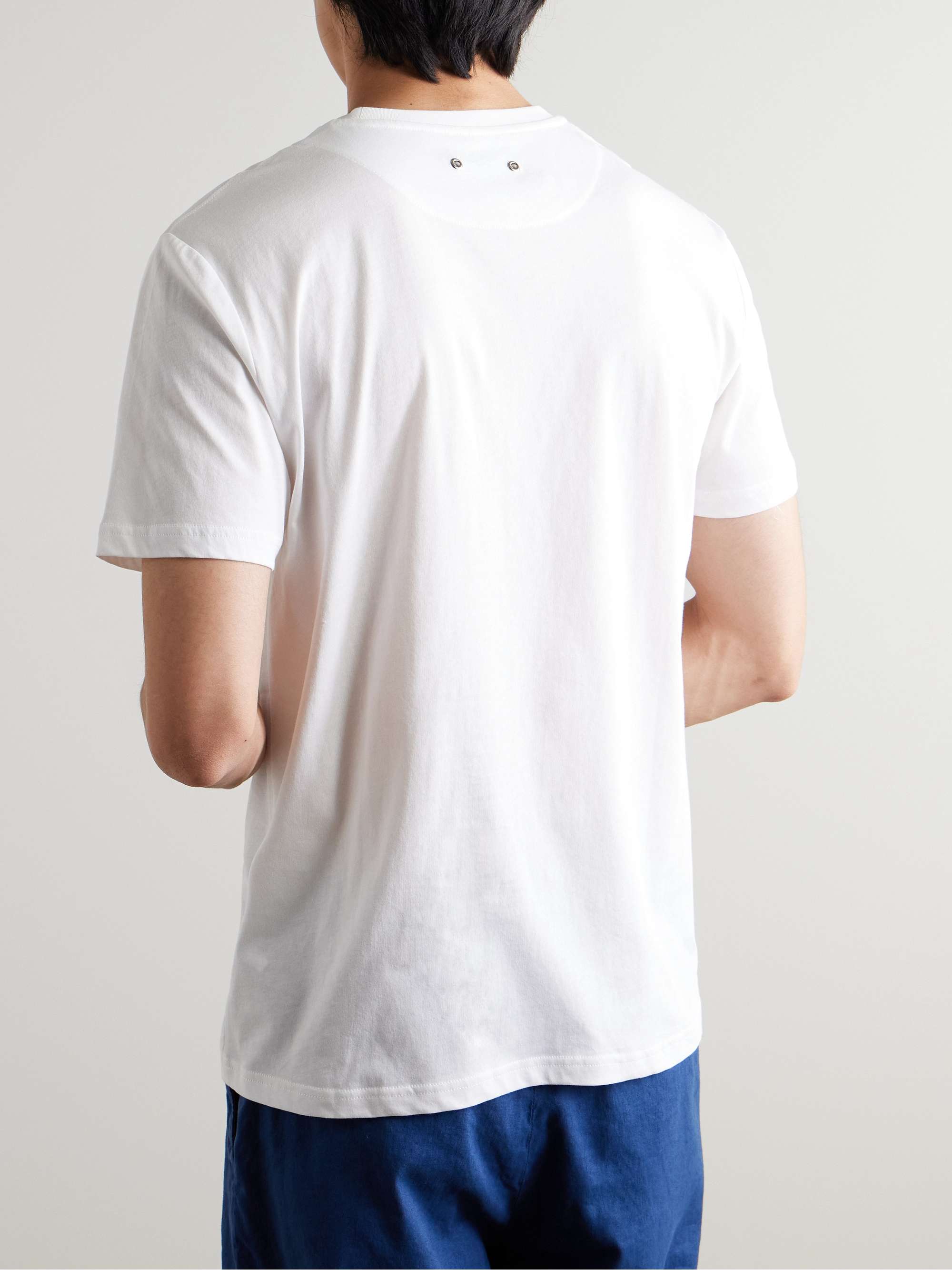Titan Slim-Fit Logo-Embroidered Cotton-Jersey T-Shirt view