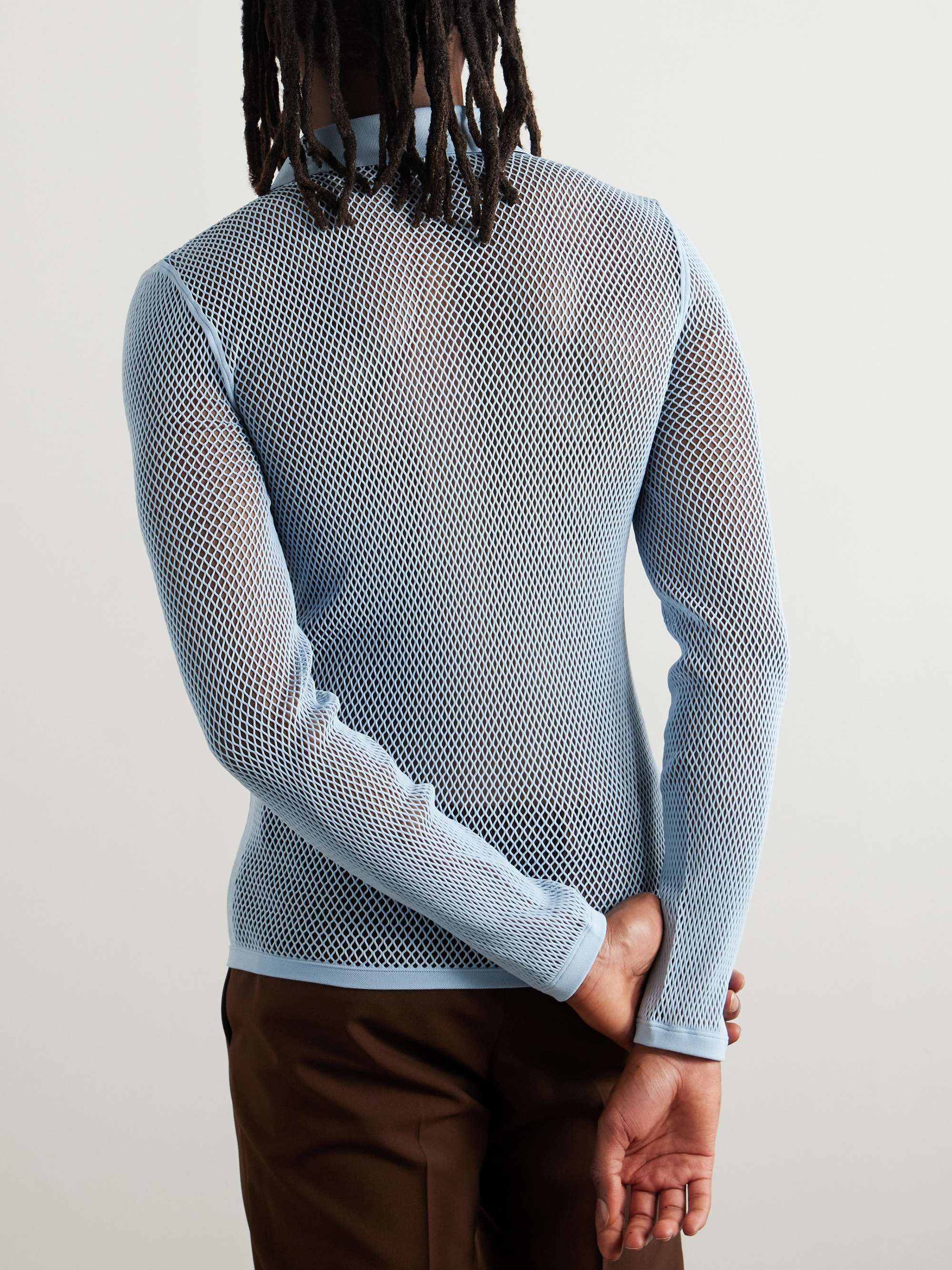 Stretch-Mesh Polo Shirt view