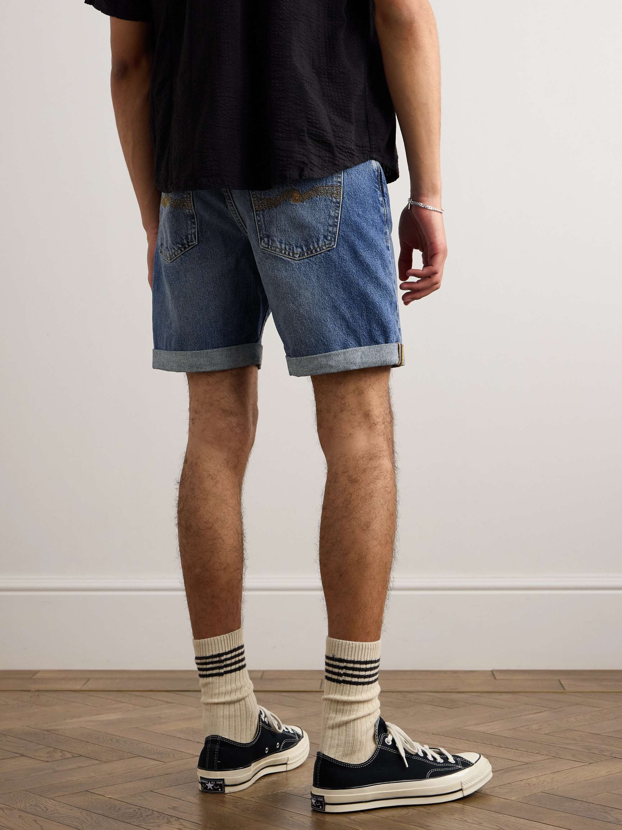 Josh Straight-Leg Denim Shorts view