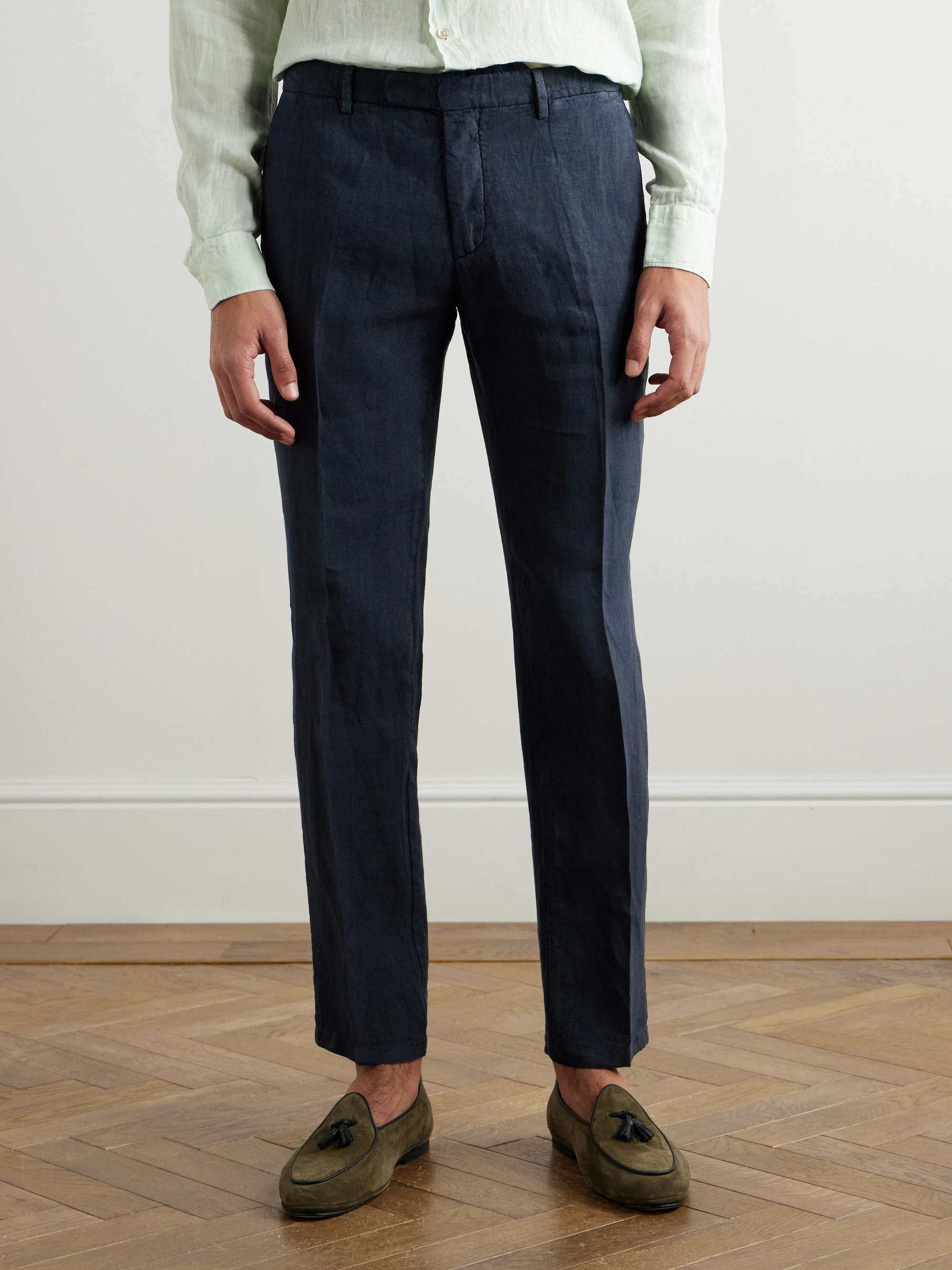 Tapered Linen Suit Trousers view
