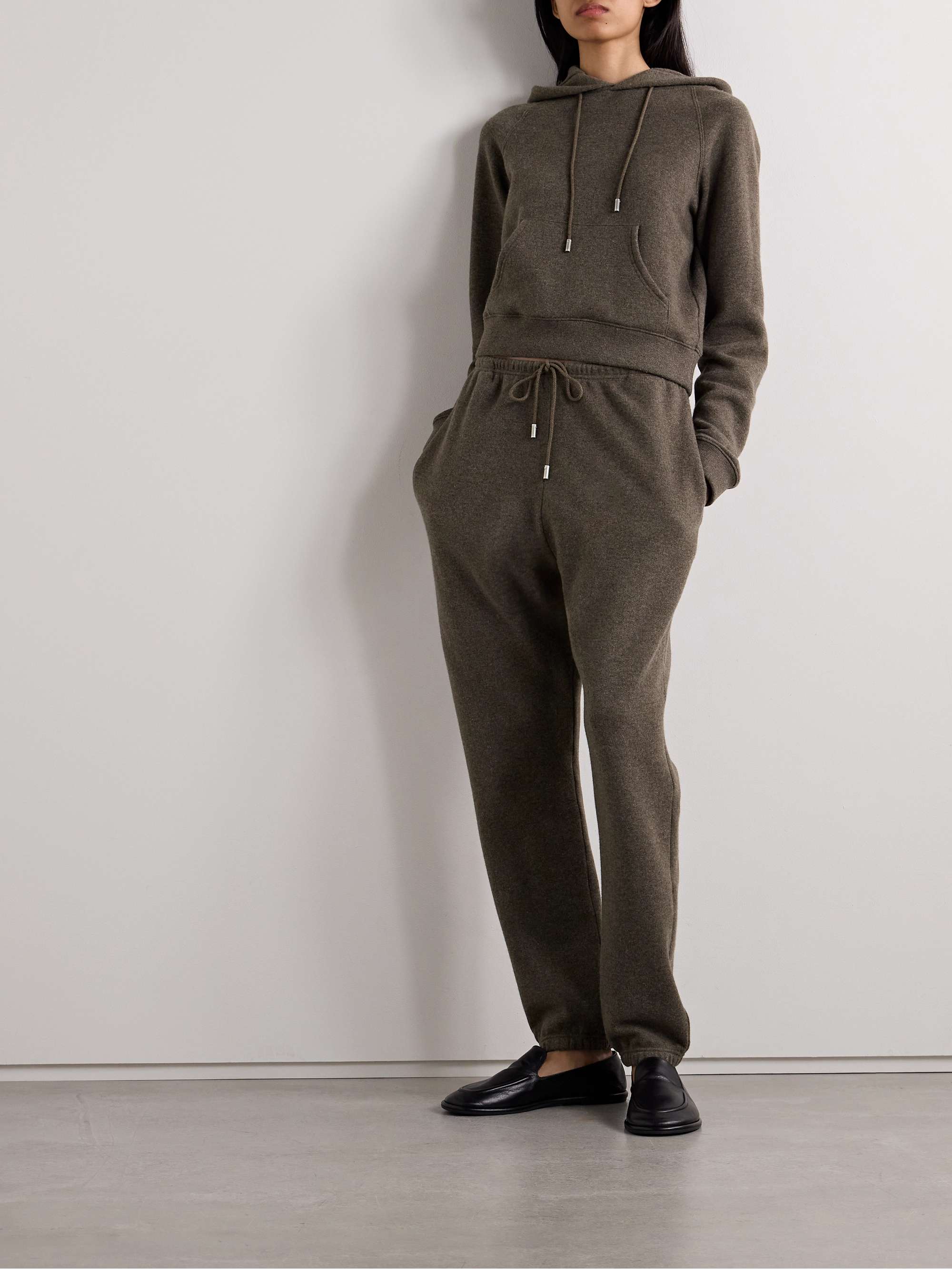 Timmi mélange cashmere and cotton-blend hoodie view