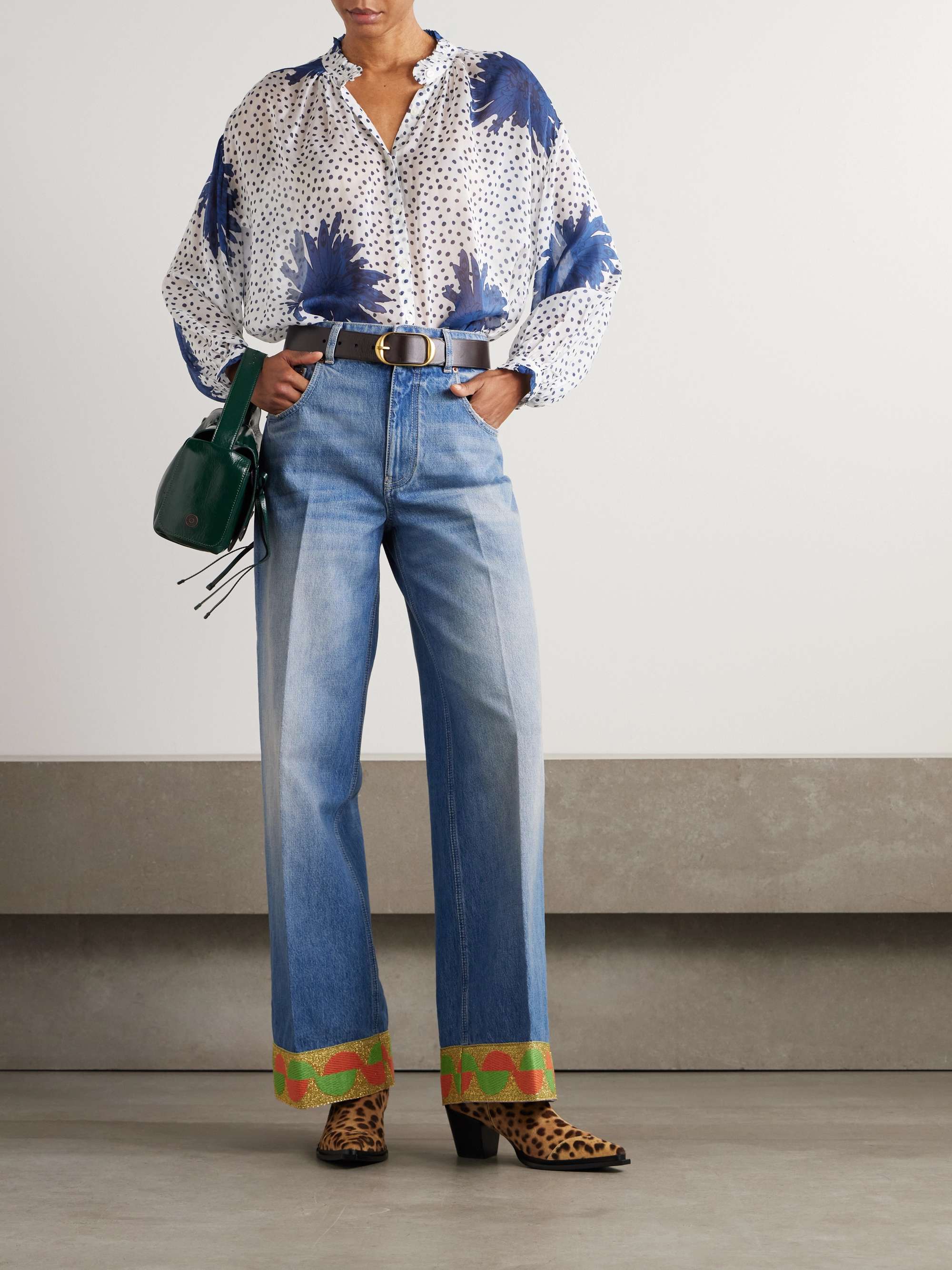 Poet printed voile shirt view