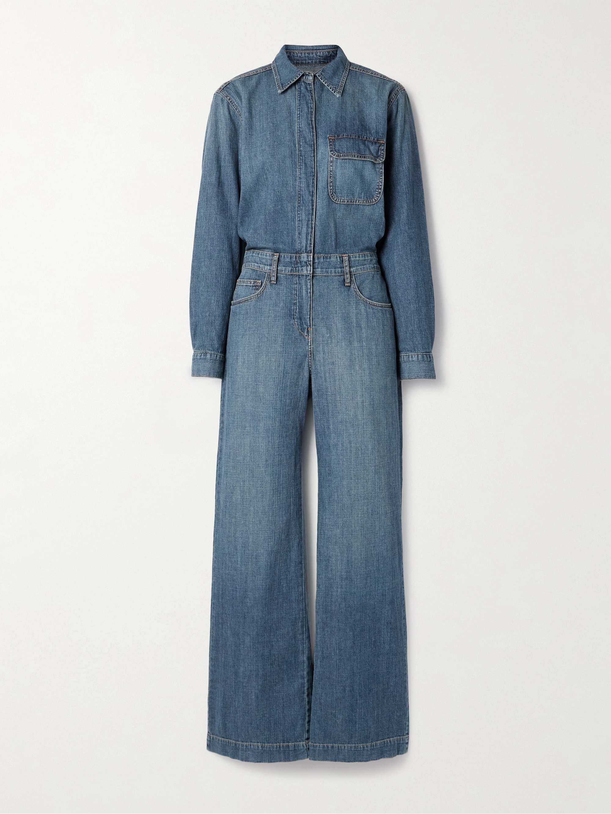 Boyfriend denim jumpsuit hero visual