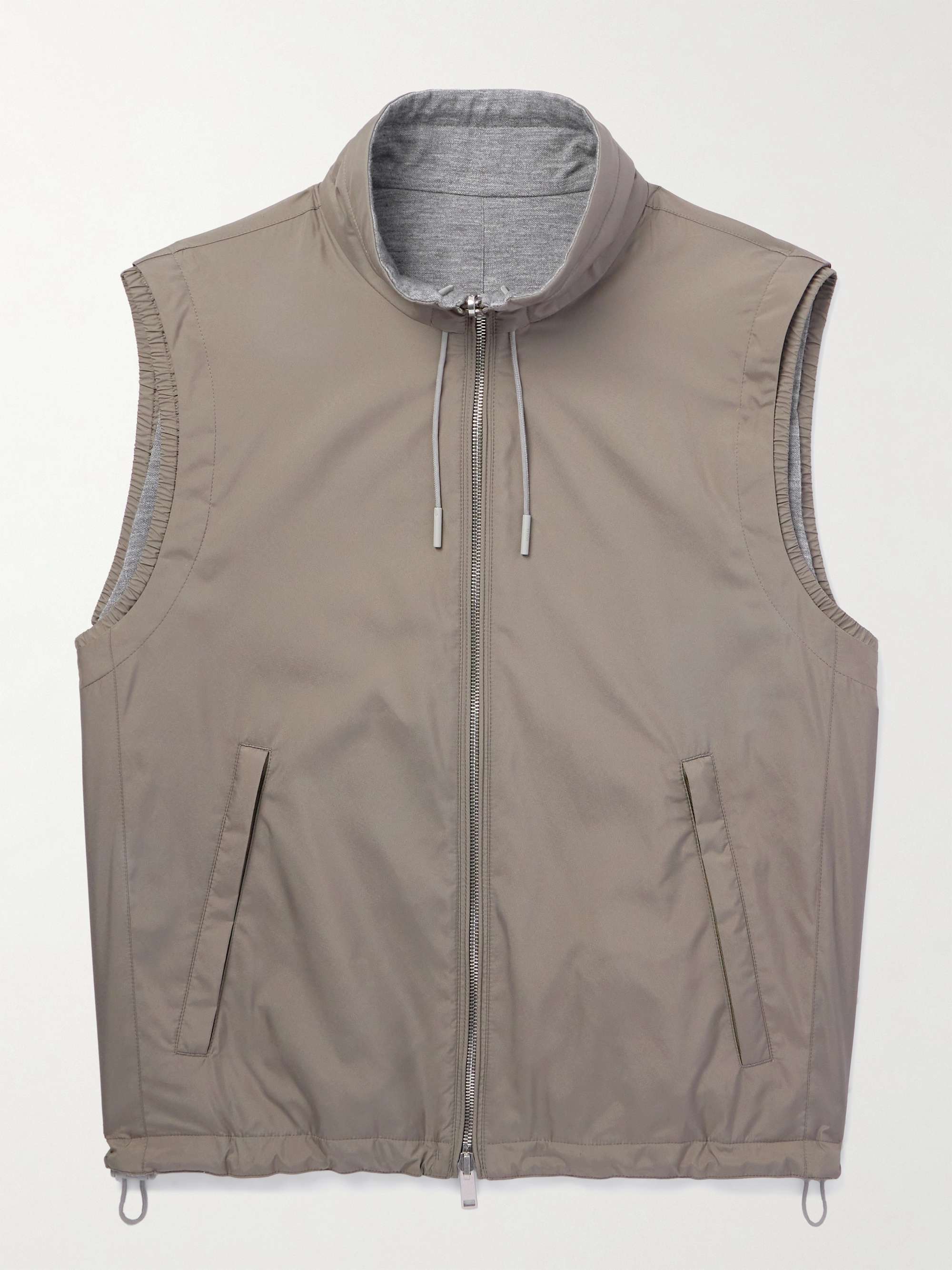 Reversible Shell and Cashmere, Cotton and Silk-Blend Gilet hero visual