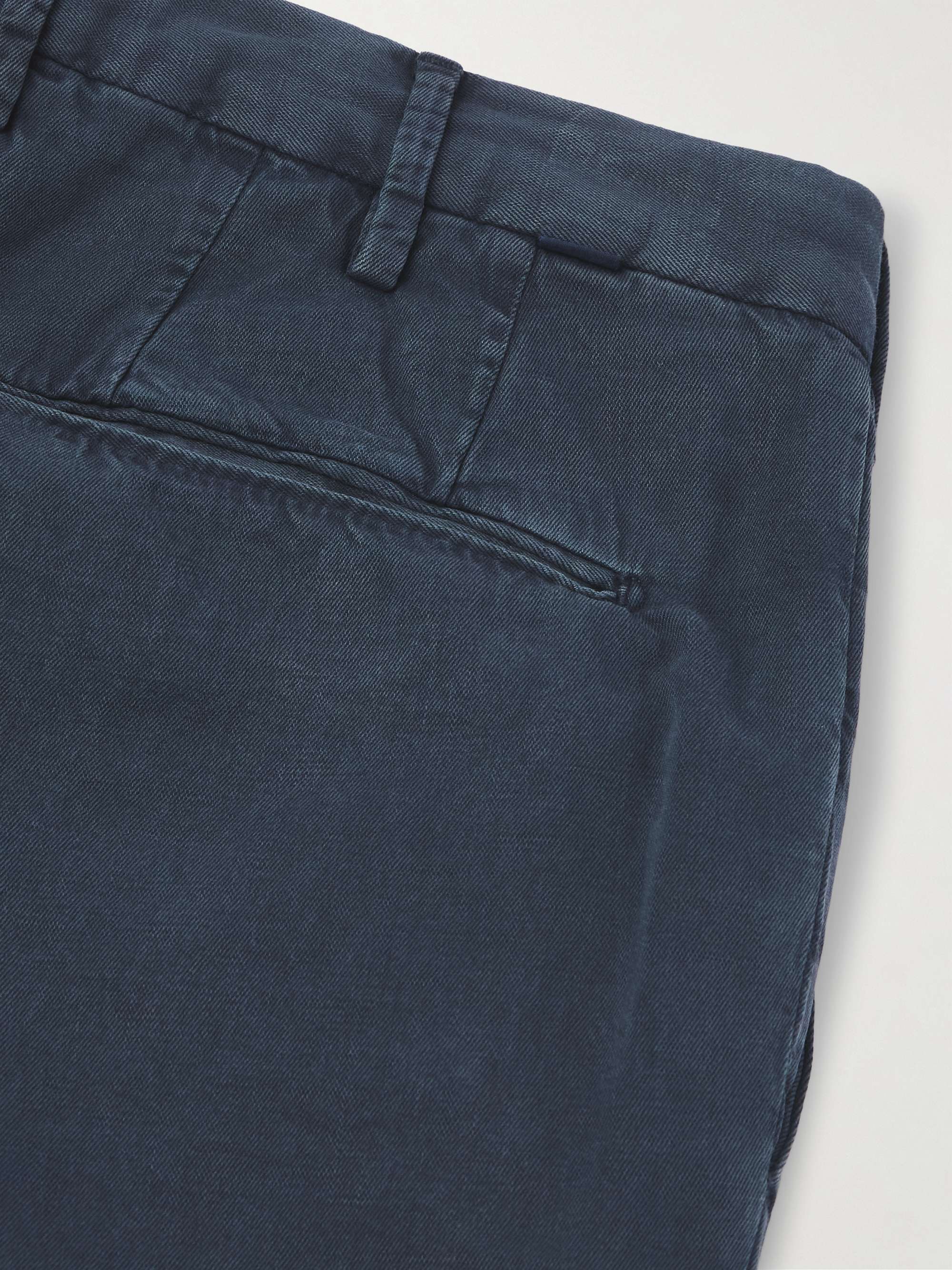Venezia 1951 Slim-Fit Cotton and Linen-Blend Trousers view