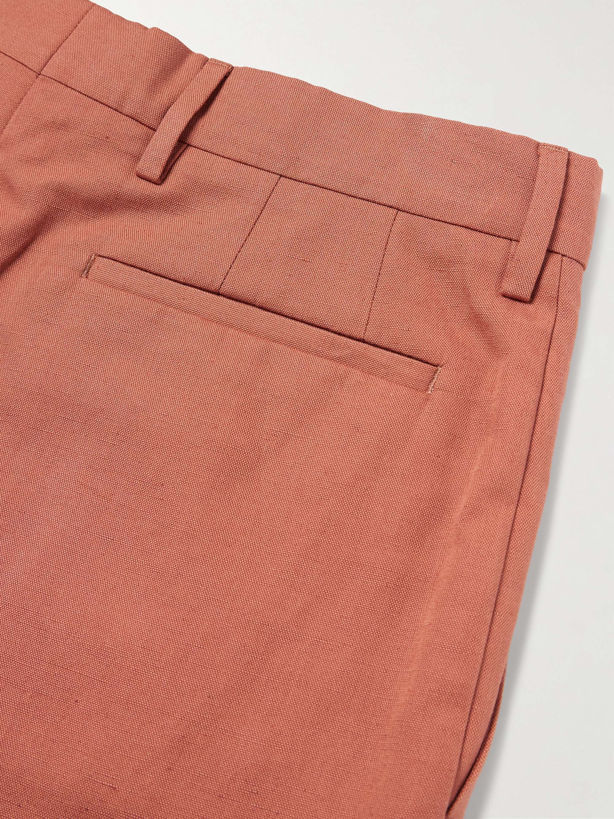 Straight-Leg Linen, Cotton and Lyocell-Blend Shorts view