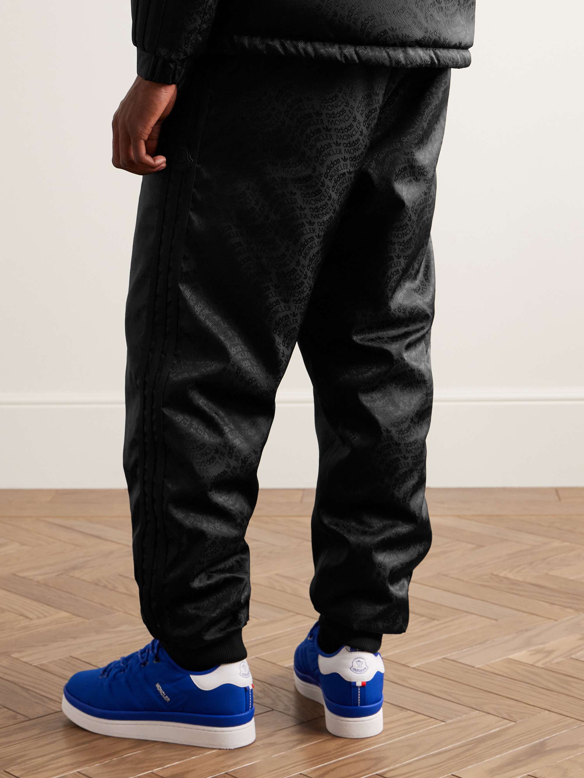 + adidas Originals Straight-Leg Reversible Logo-Jacquard Shell Down Sweatpants view