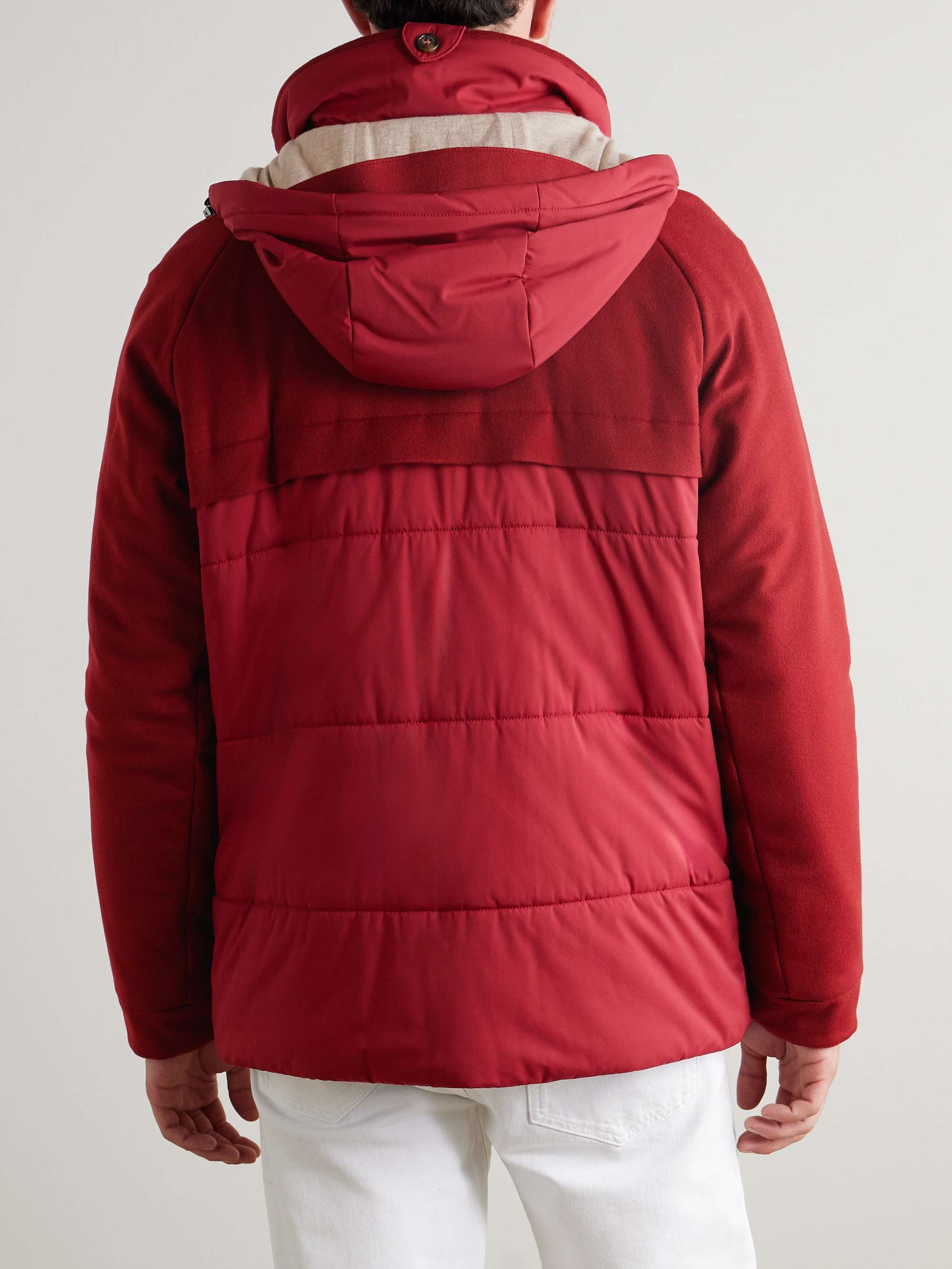 Storm System Quilted Baby Cashmere and Shell Hooded Jacket view