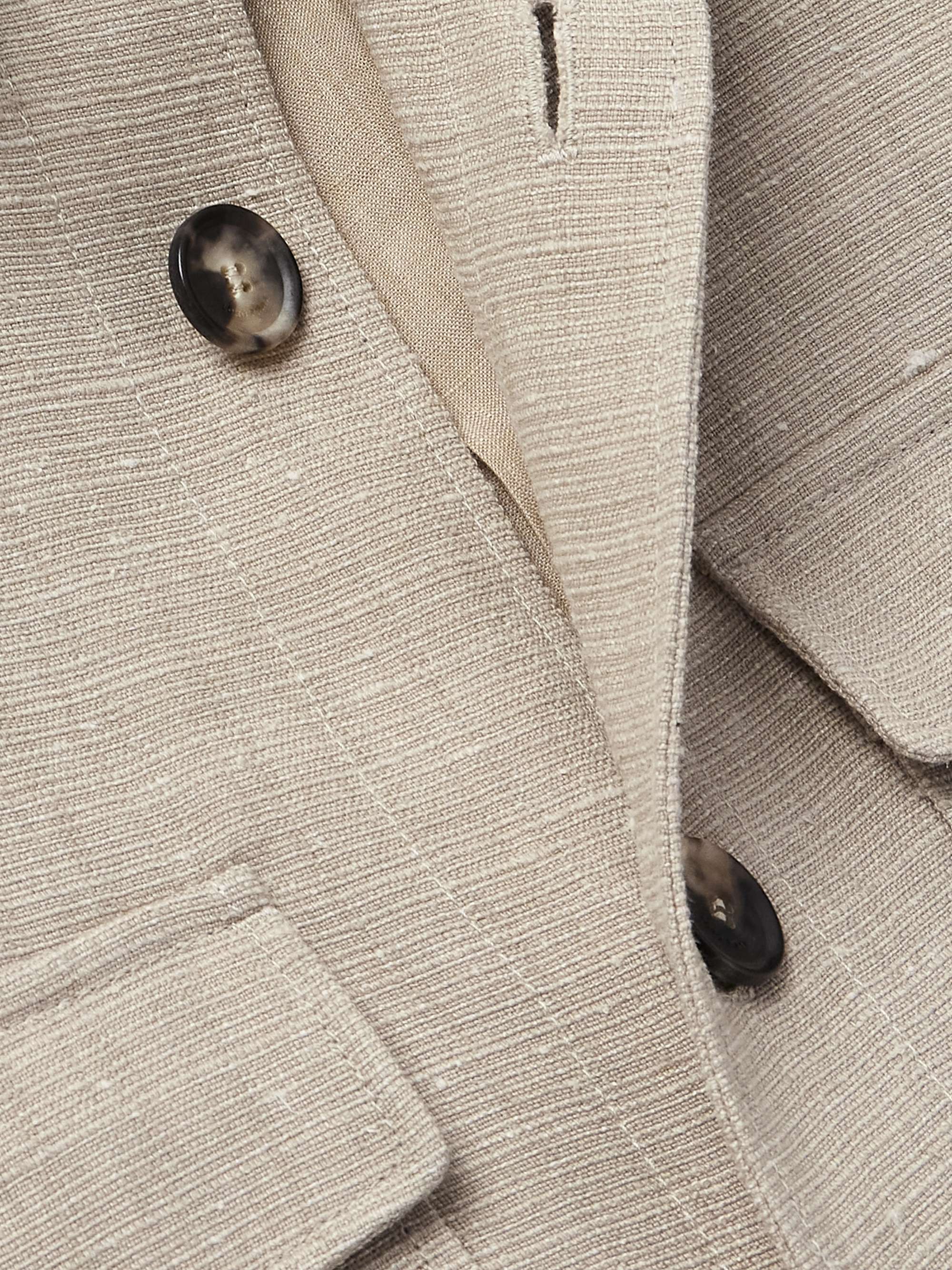 Clem Linen and Silk-Blend Trucker Jacket view