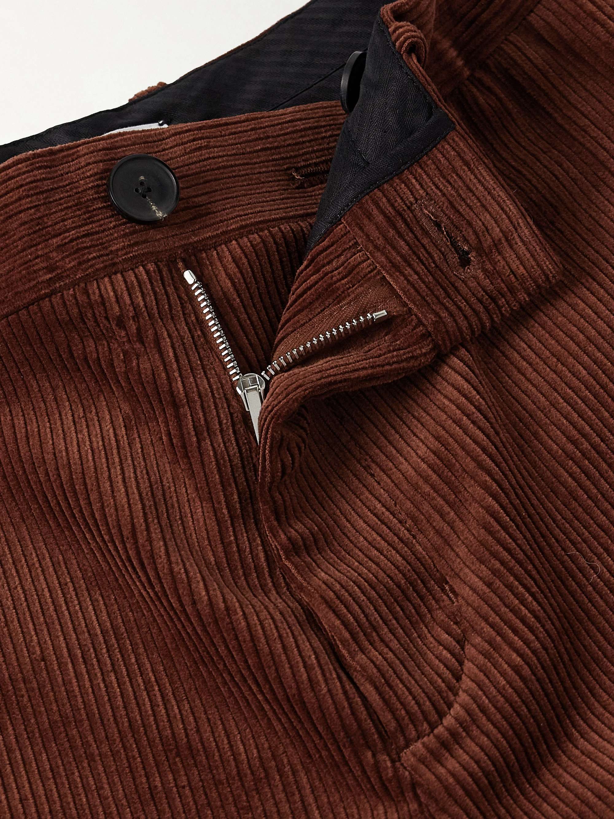 Edward Straight-Leg Organic Cotton-Corduroy Trousers view
