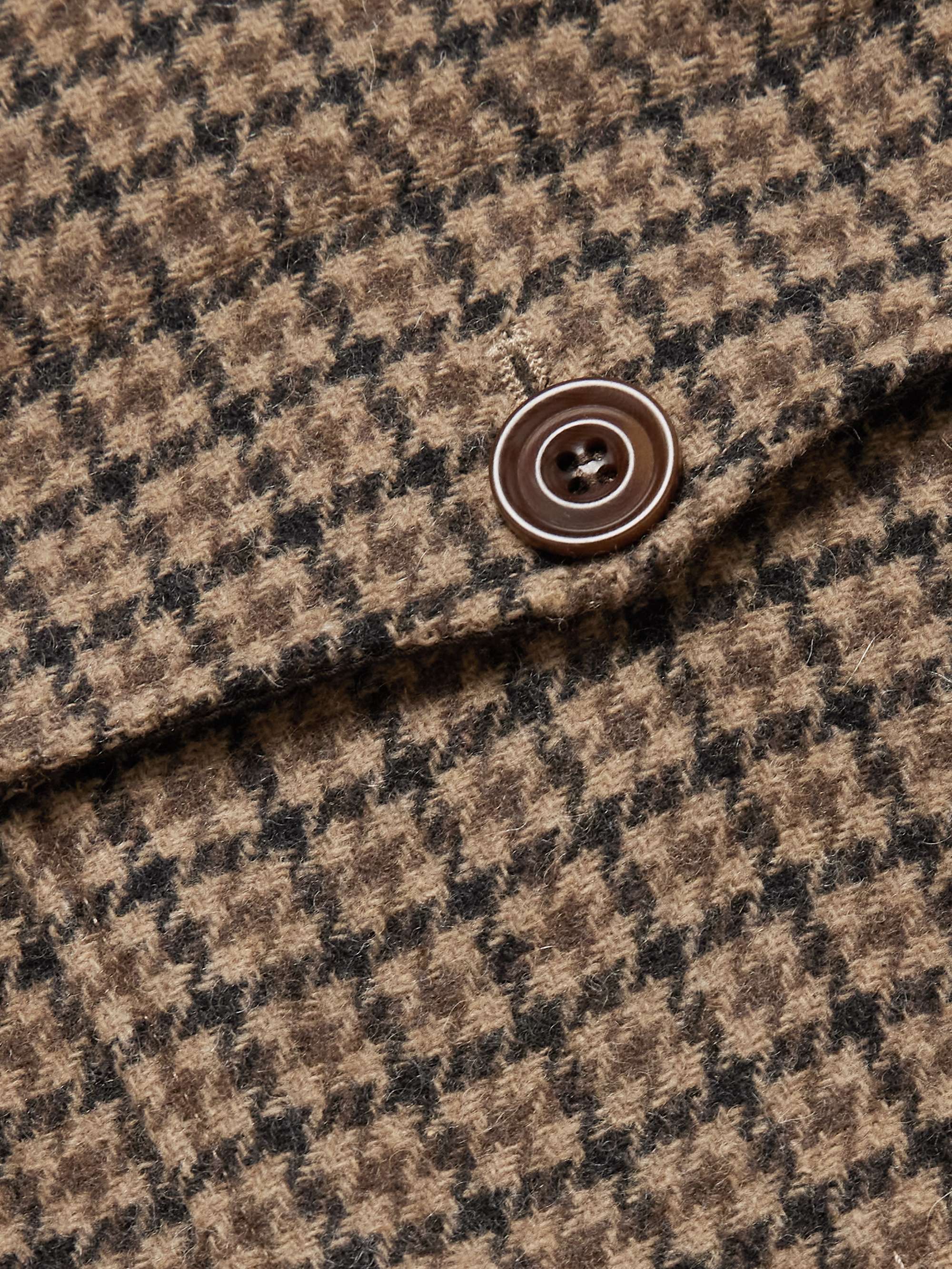 Houndstooth Wool-Blend Overshirt view
