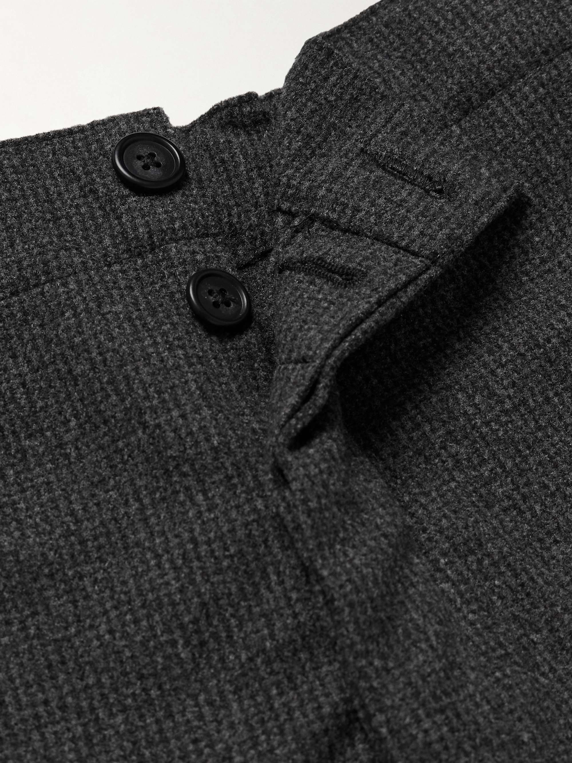 Straight-Leg Houndstooth Tweed Trousers view