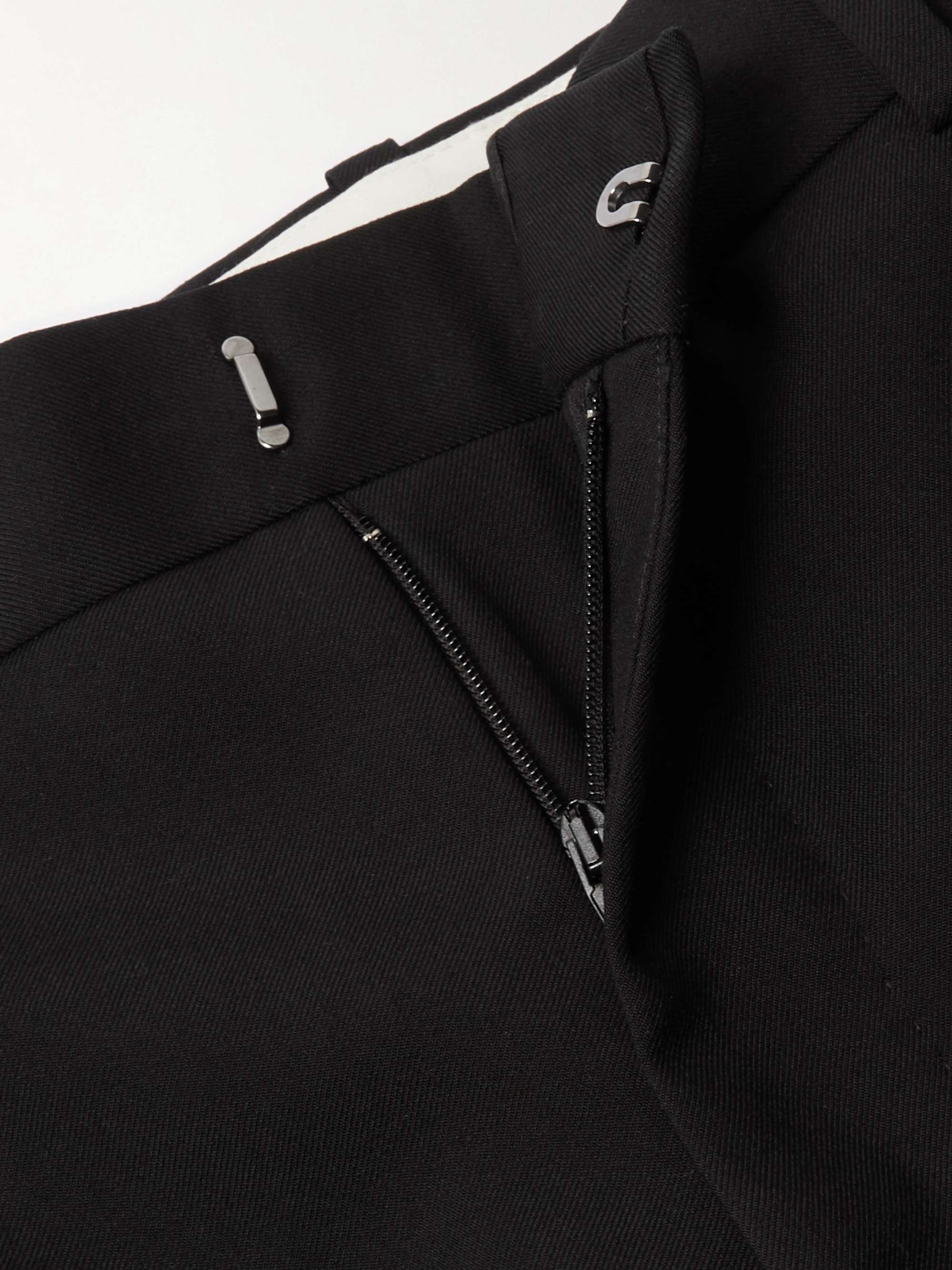 Slim-Fit Pleated Wool-Twill Trousers view