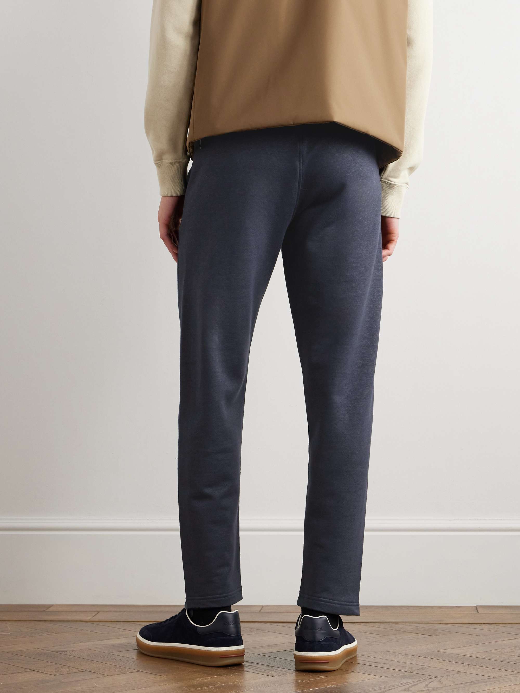 Kawaguchi Slim-Fit Straight-Leg Cotton, Linen and Cashmere-Blend Sweatpants view