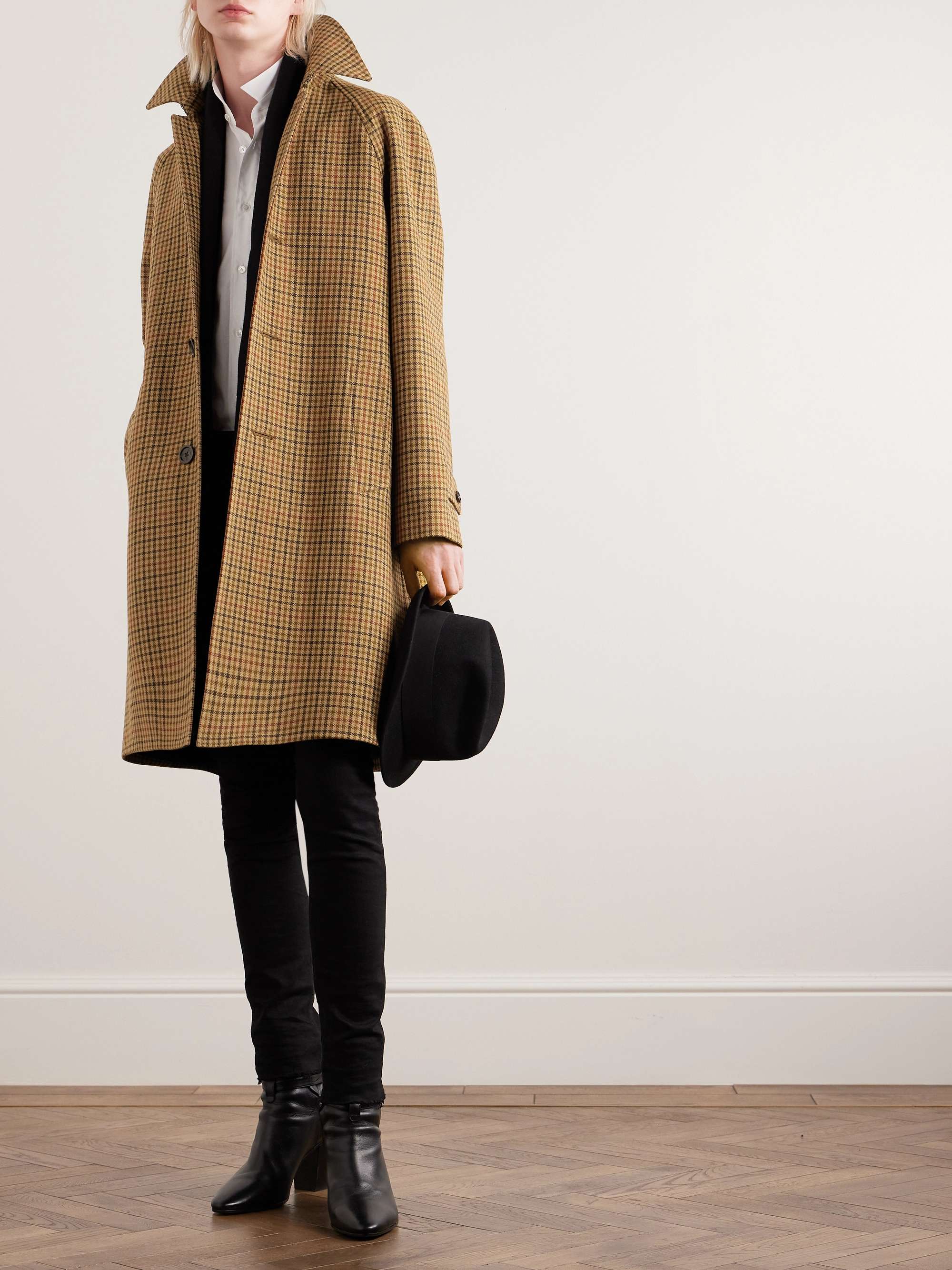 Checked Wool Coat view