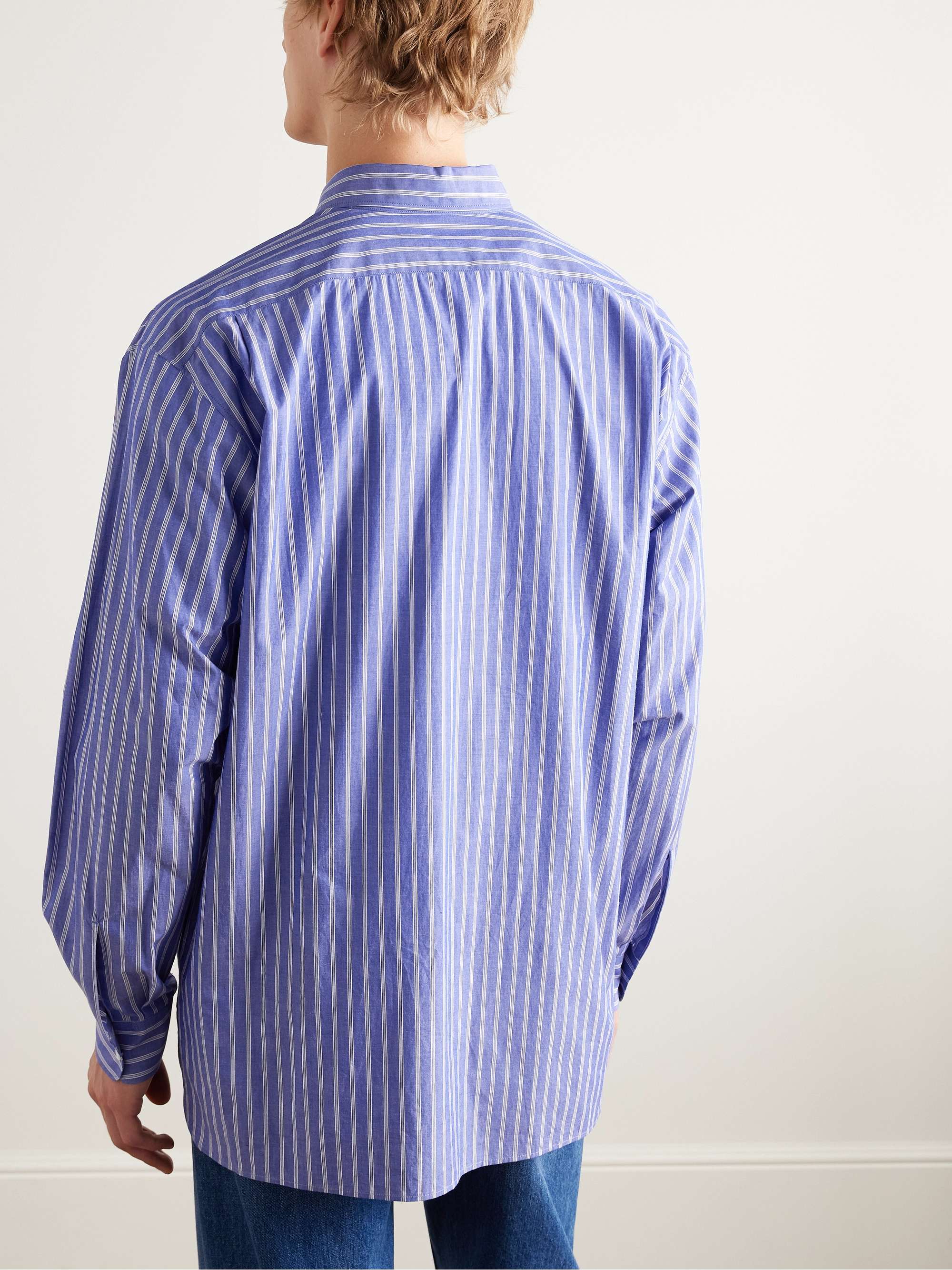 Bresson Button-Down Collar Striped Cotton-Poplin Shirt view