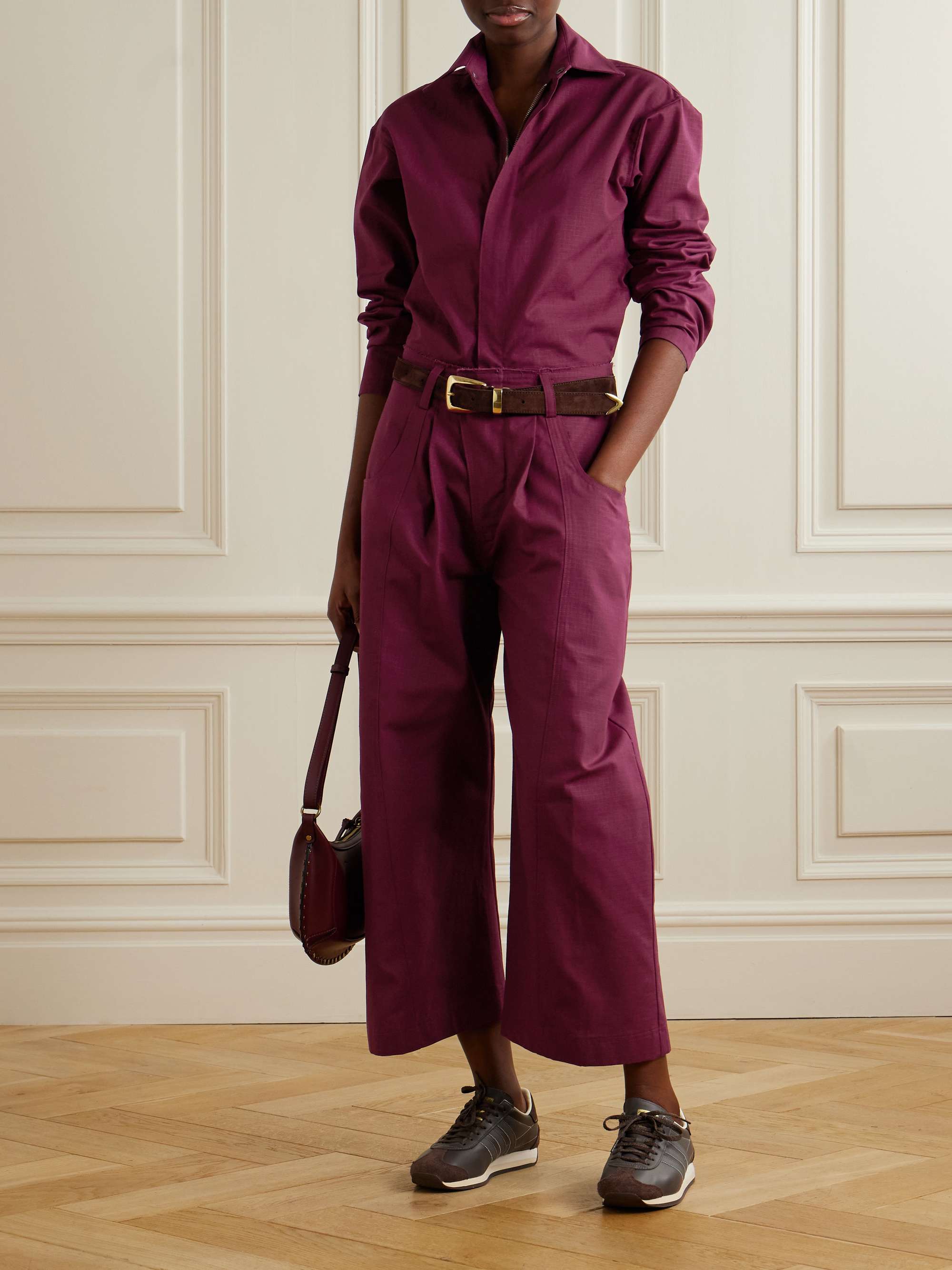 New Yorker cropped cotton-ripstop jumpsuit view