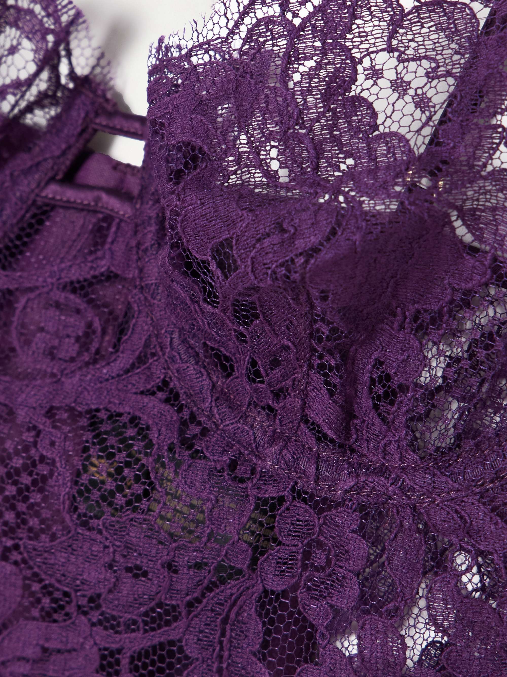 Camille stretch-silk satin-trimmed organic cotton-blend lace underwired bra view