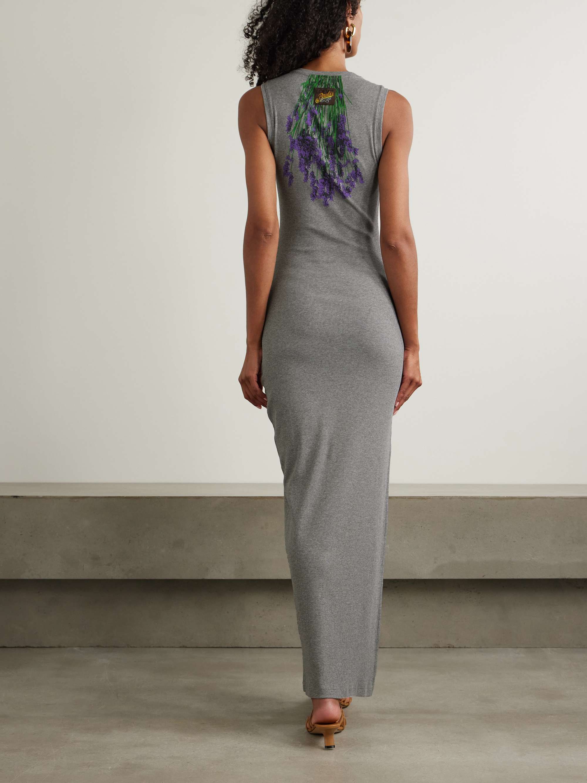 + Paula's Ibiza floral-print ribbed stretch-jersey maxi dress view